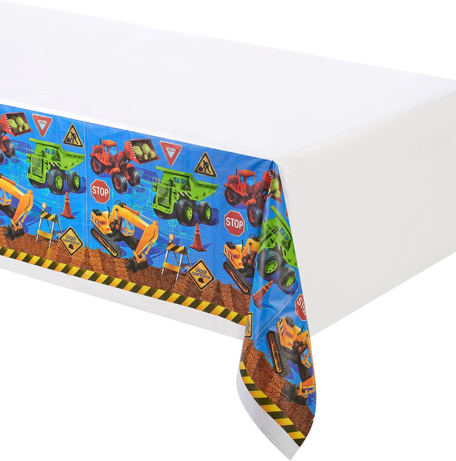 Construction Theme Plastic Tablecloth for Parties