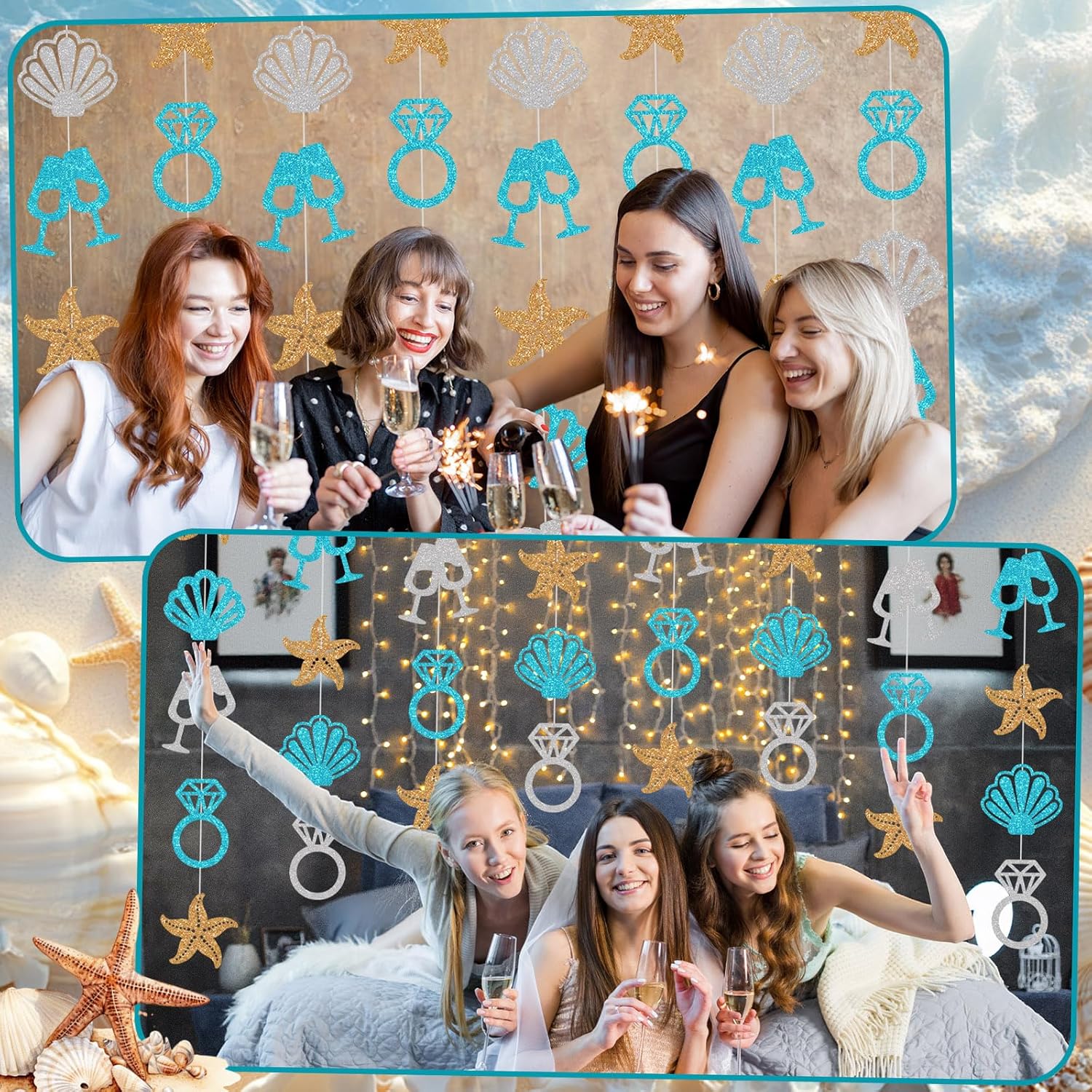 Last Toast On The Coast Hanging Banners Garland Decorations