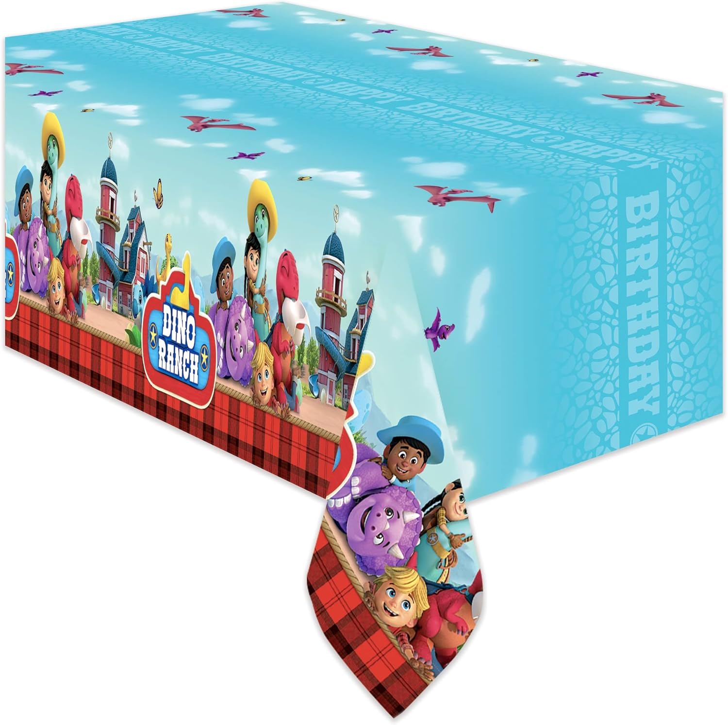 Treasures Gifted Dino Ranch Party Tablecloths 2 Pack