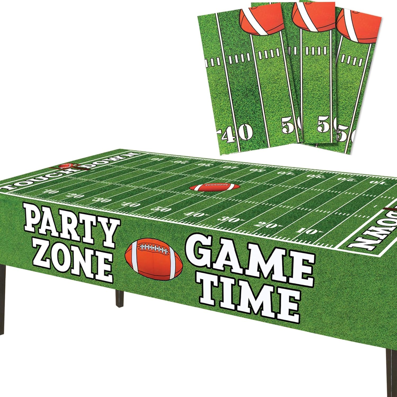 AnapoliZ Football Tablecloth 3 Pcs Party Pack