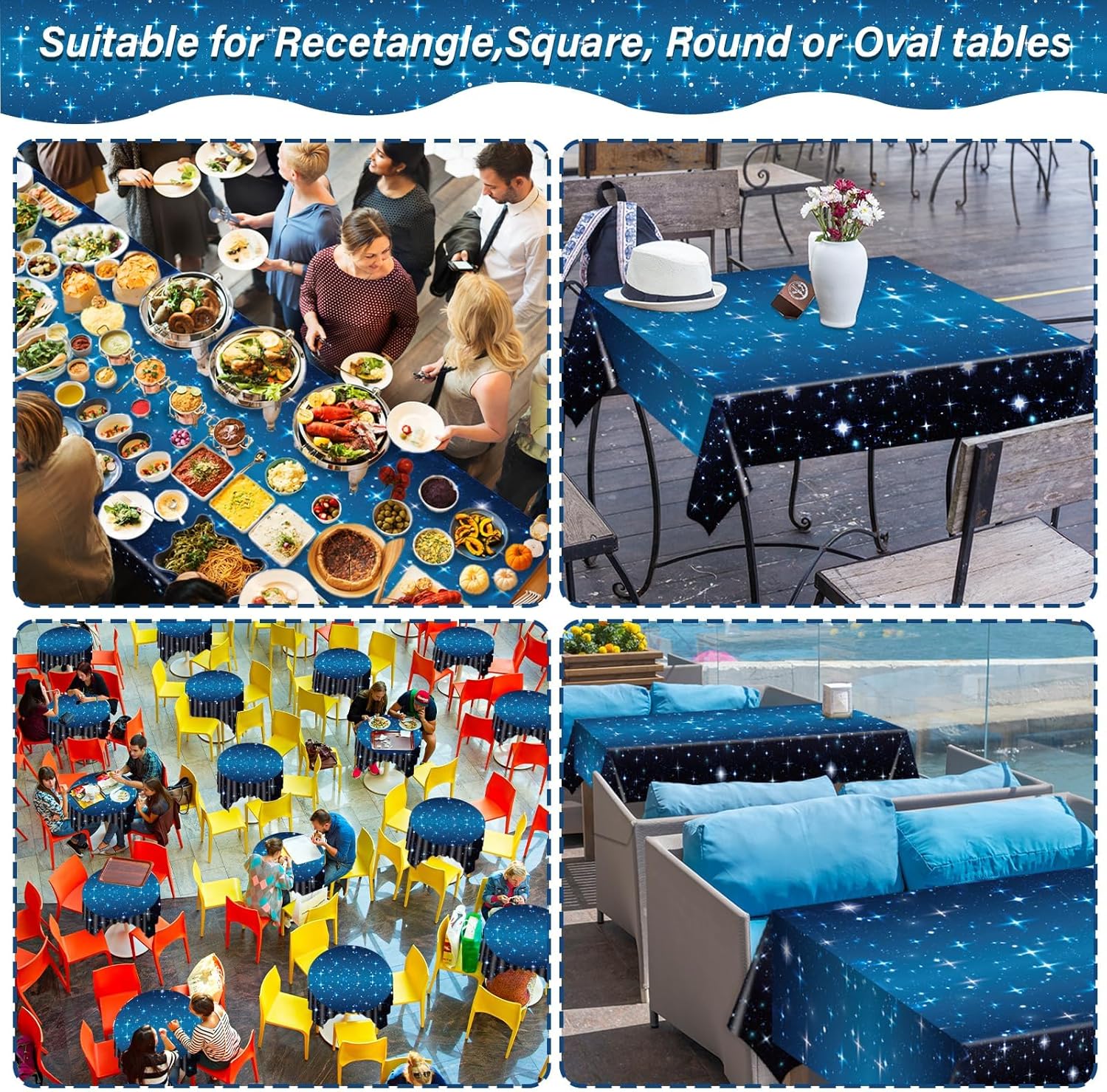 Space Galaxy Party Tablecloth Roll 1200x52