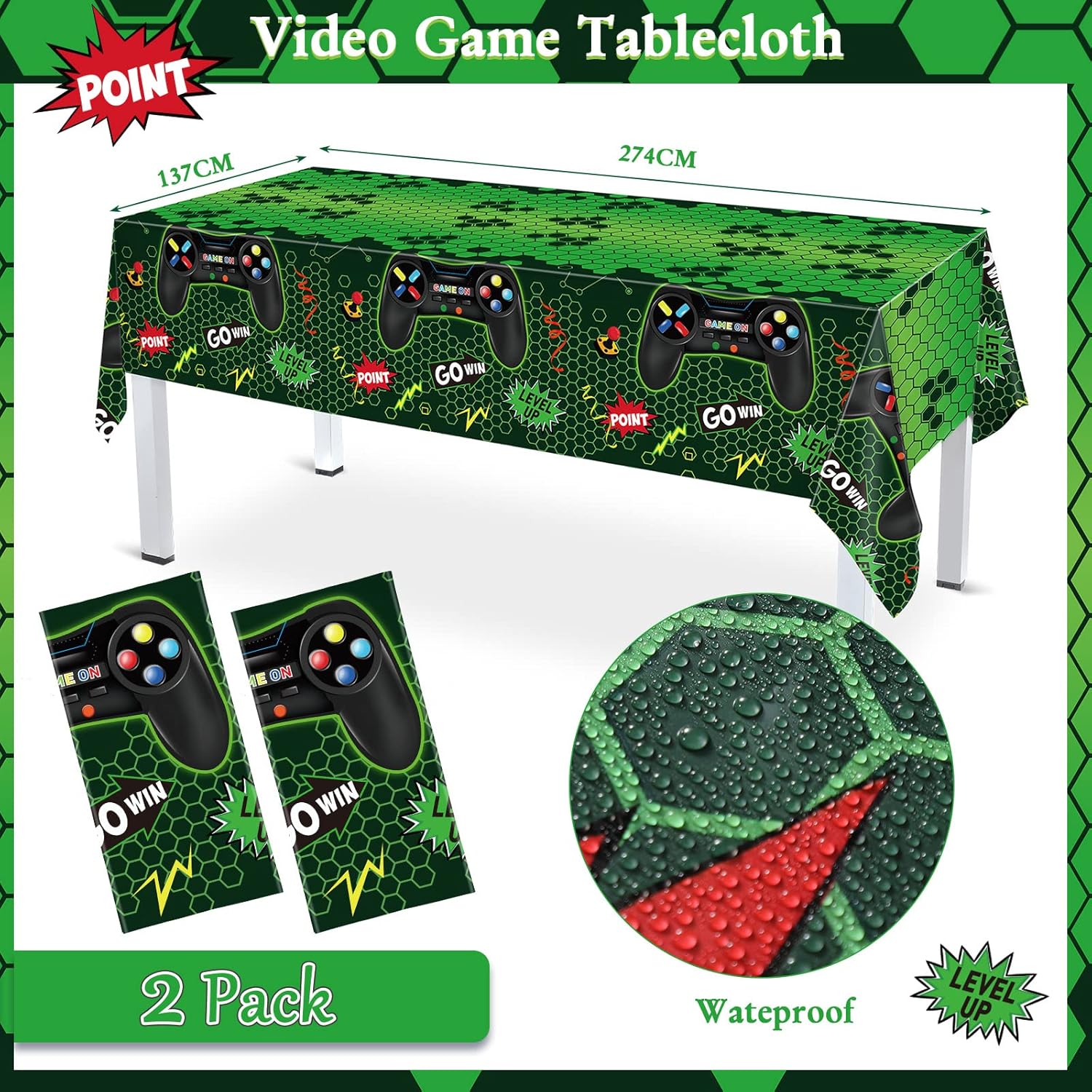 Tiamon 172 Pcs Video Game Party Decoration Set