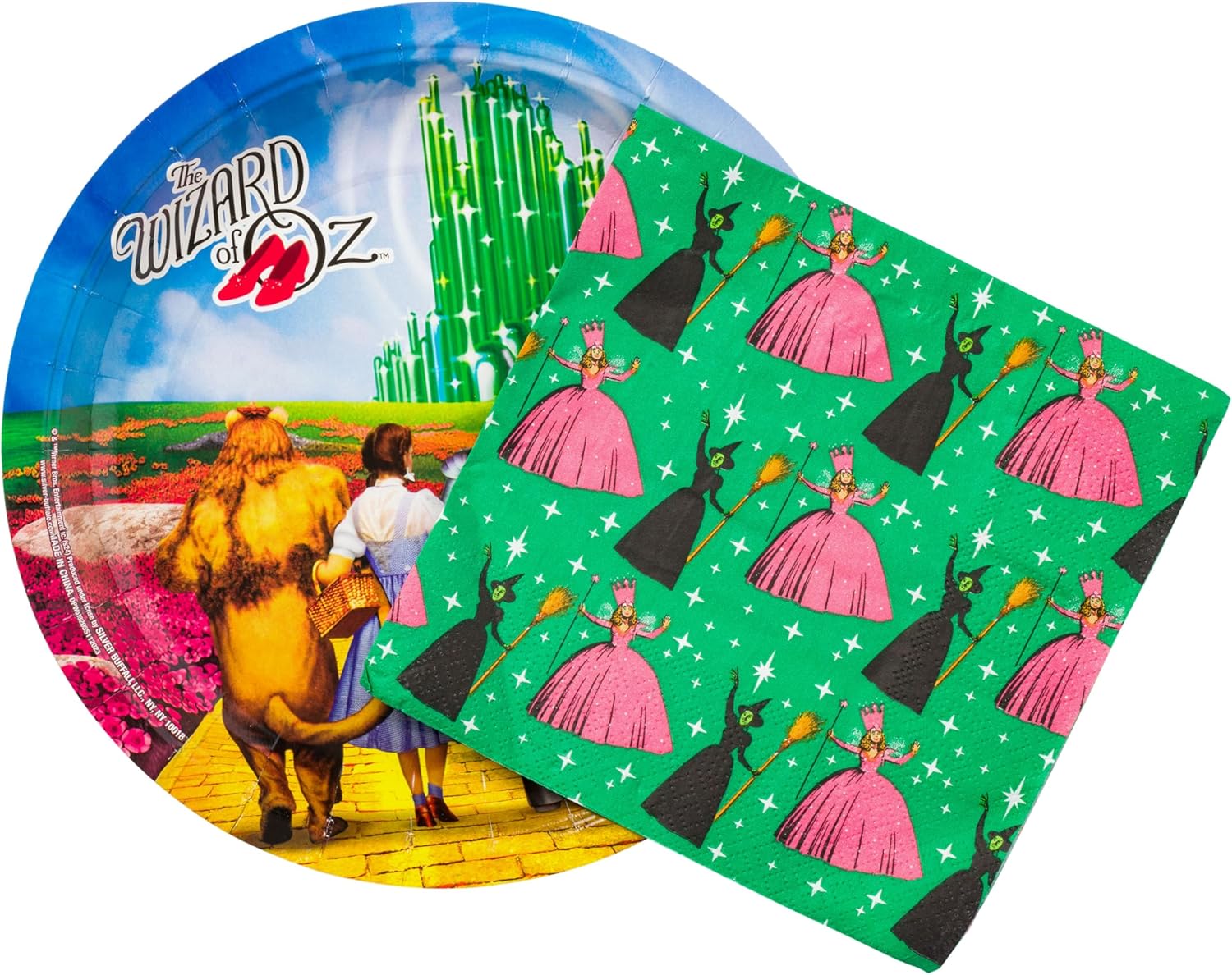 Silver Buffalo Wizard of Oz Emerald City Partyware 32 Pack