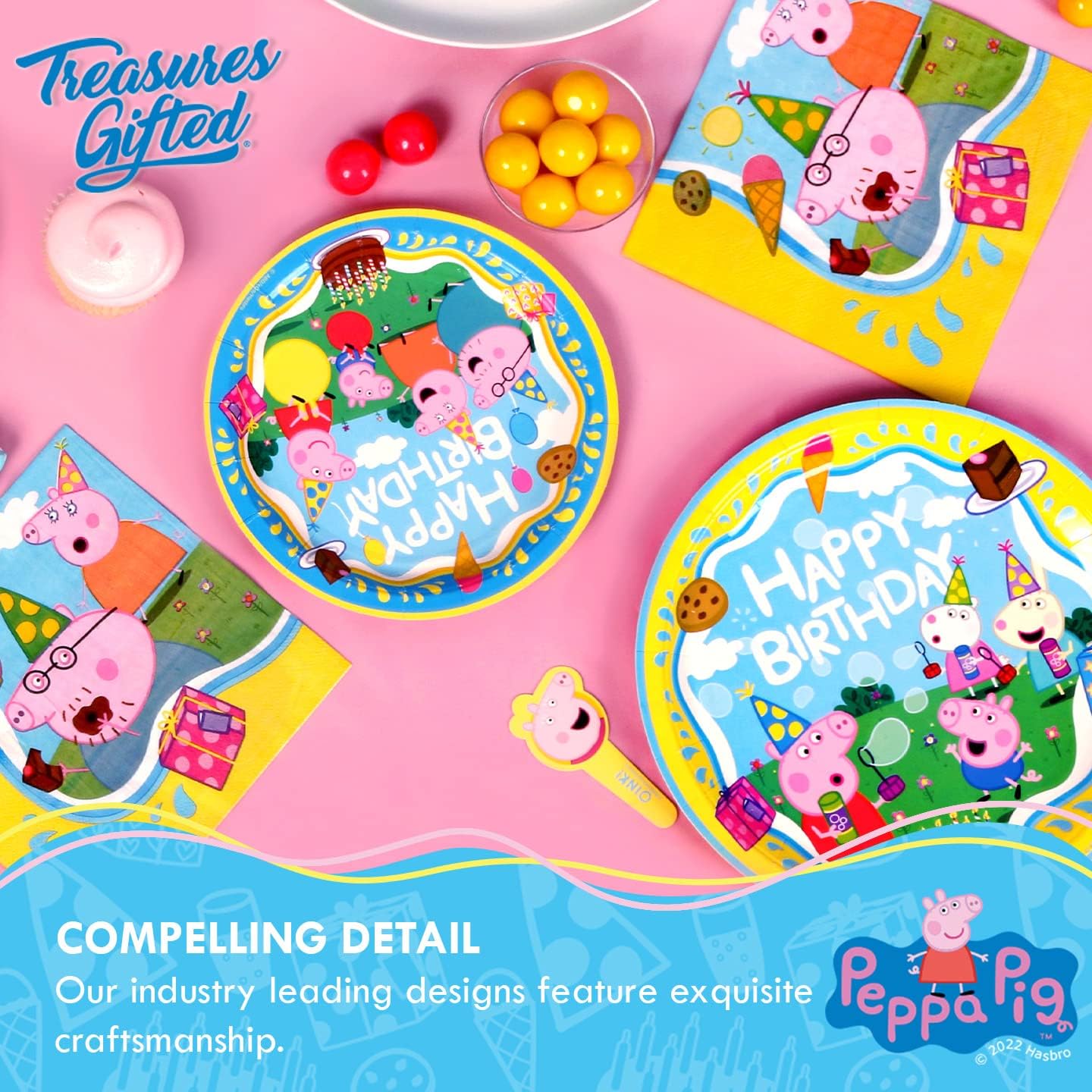Treasures Gifted Peppa Pig Birthday Decor Tablecloths Pack of 2