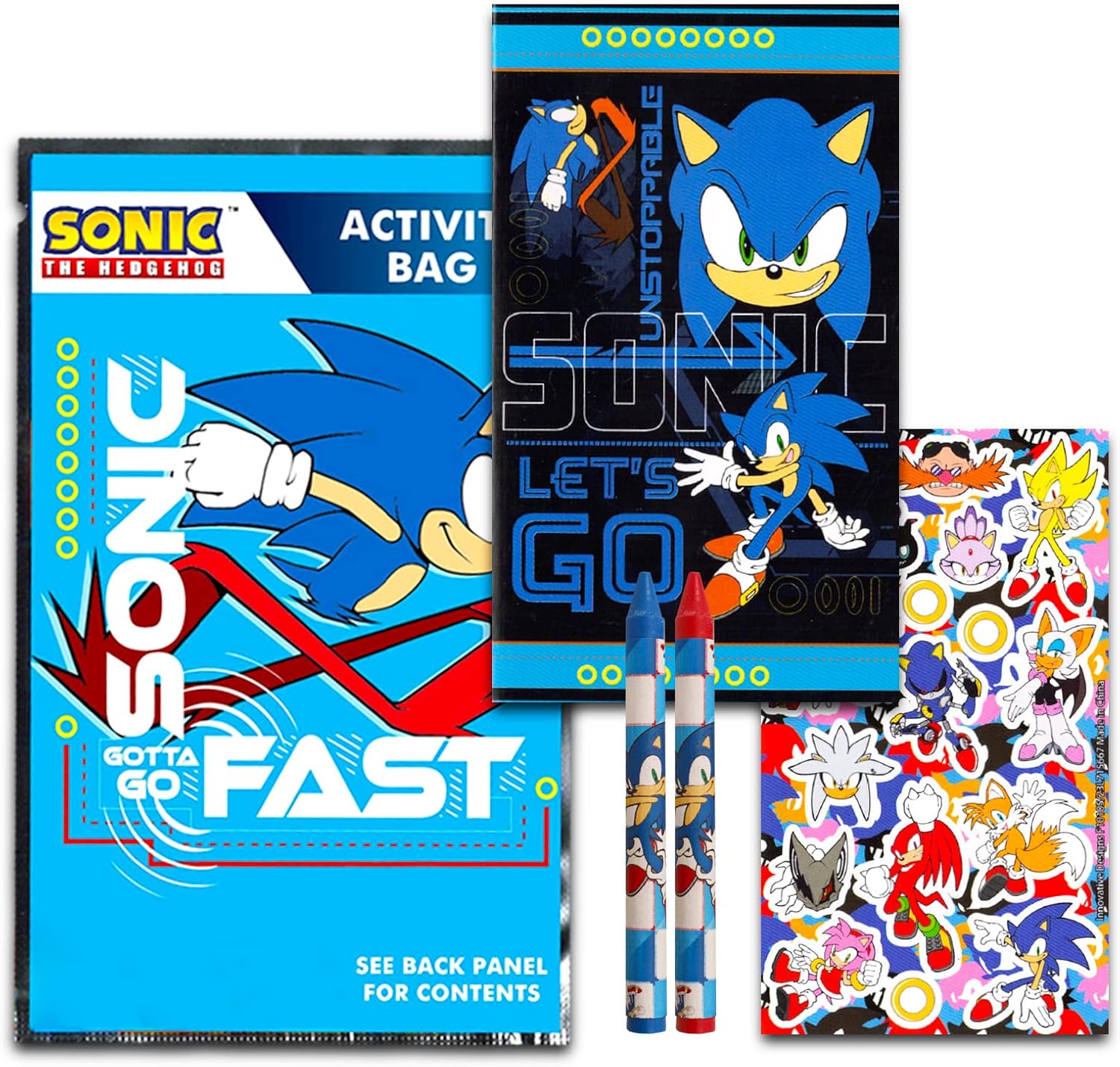 Sonic Birthday Party Favors Set - 24 Play Packs Bundle