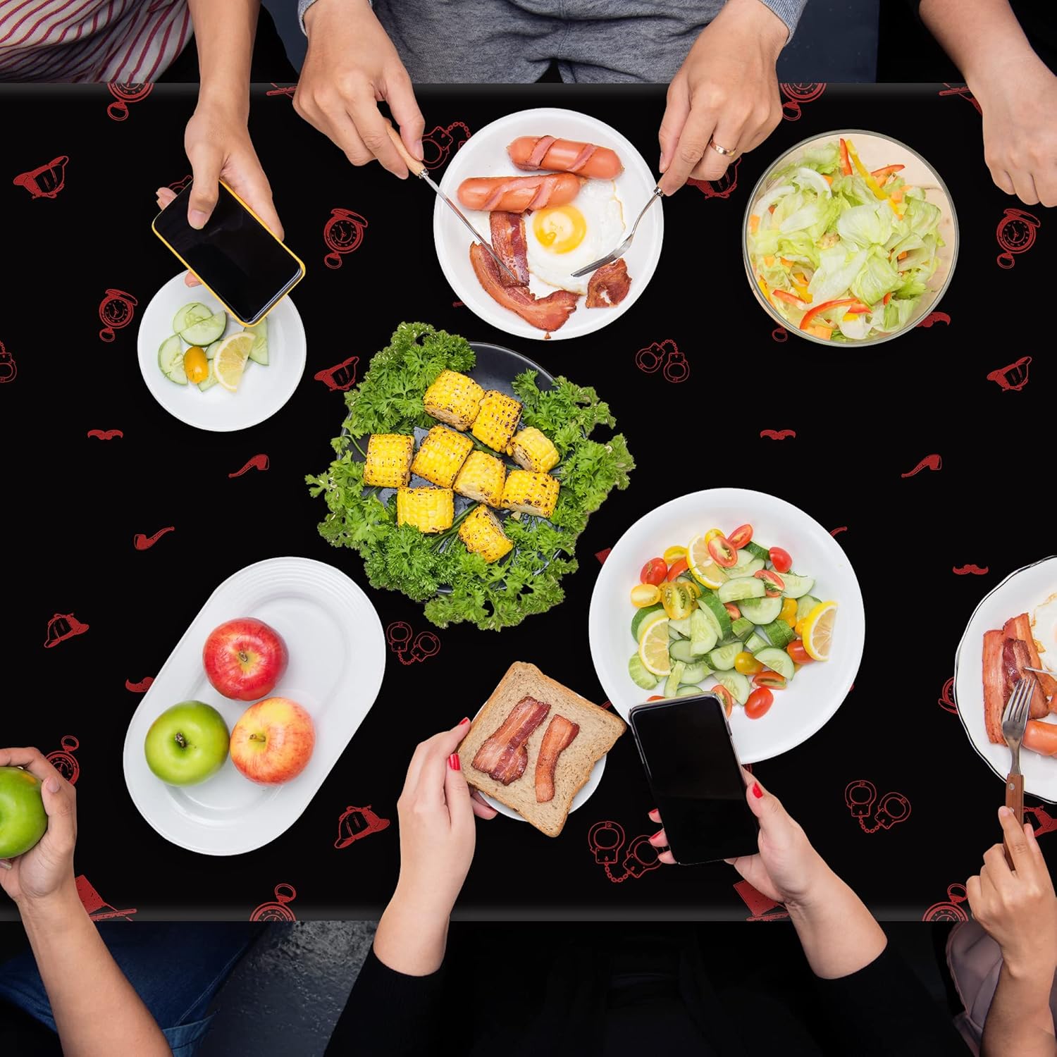 3PCS Spy Party Tablecloths for Kids Birthday Decor