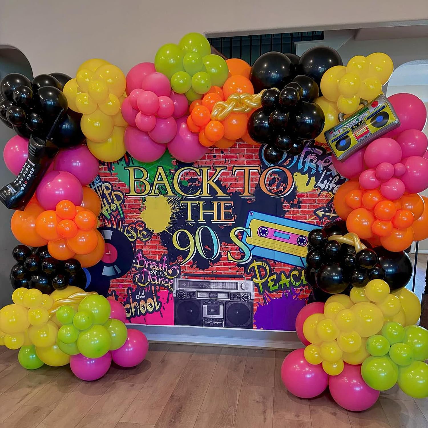 80s 90s Disco Party Decorations 149Pcs Balloon Kit