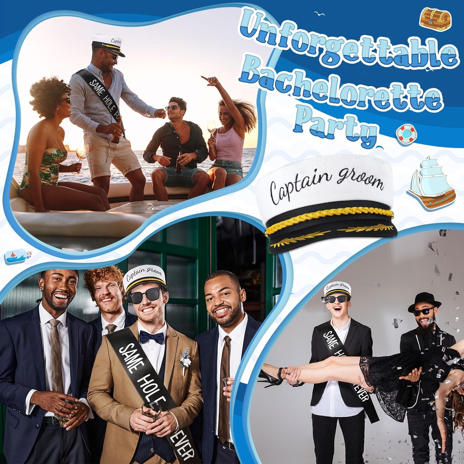 JaGely 3 Pcs Bachelor Party Accessories Groom Set