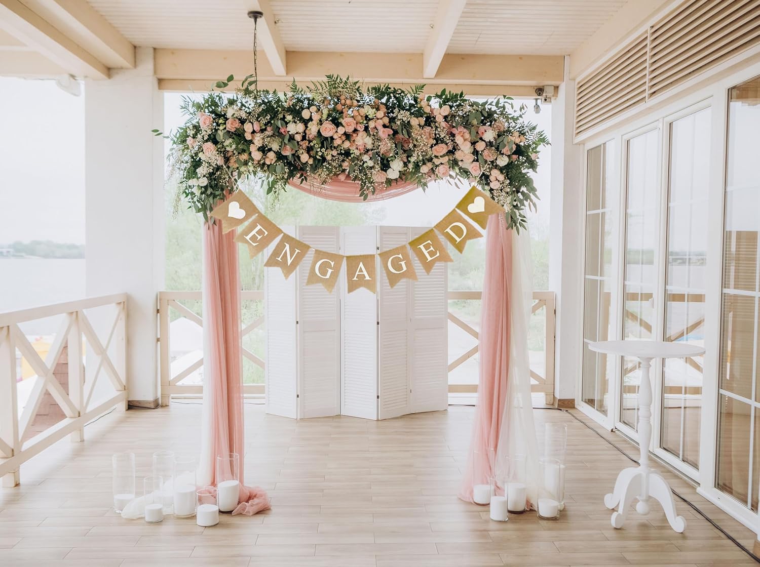 Engagement Party Decorations Engaged Burlap Banner 1