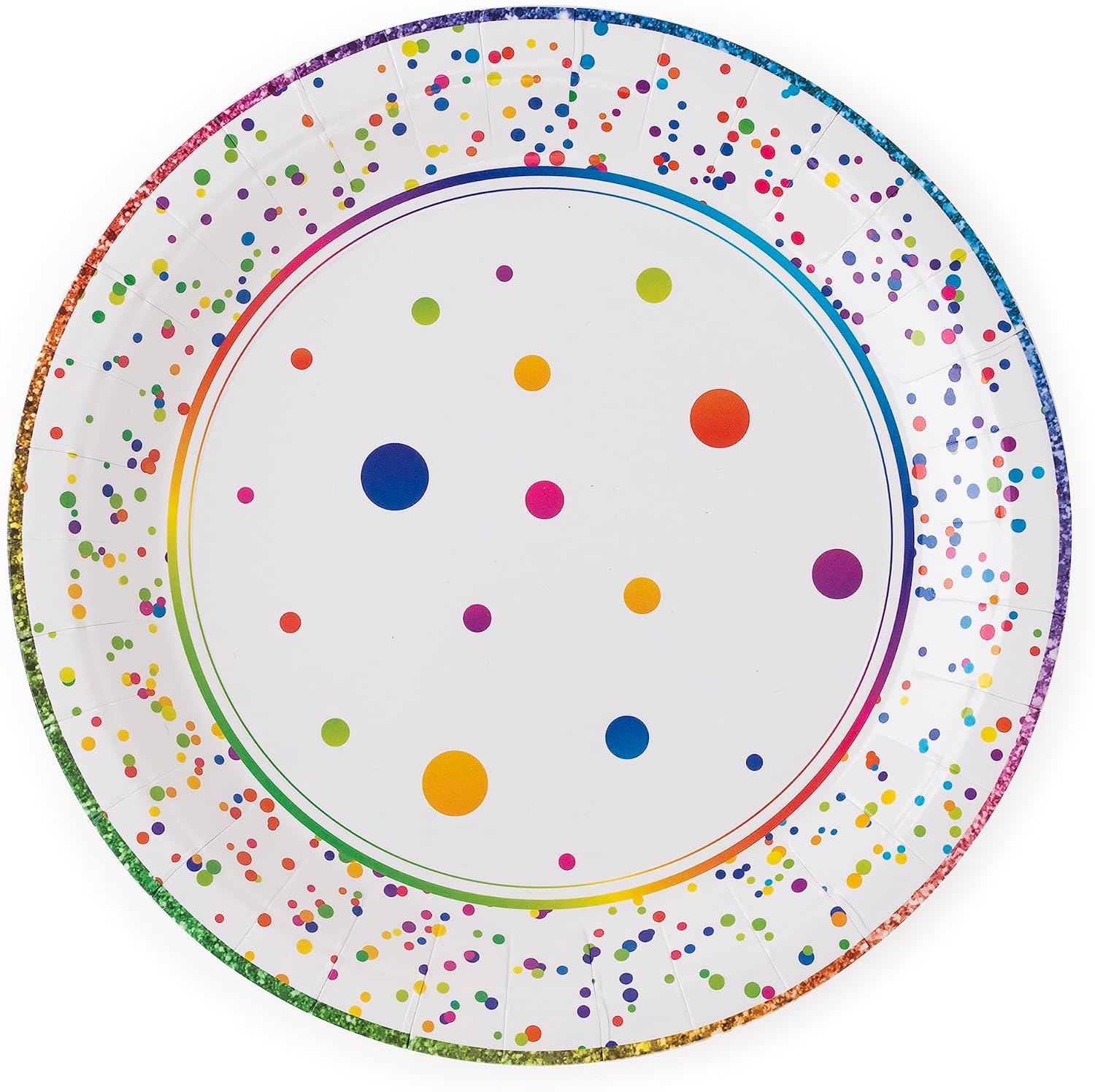 Royal Bluebonnet Rainbow Birthday Plates Set of 24