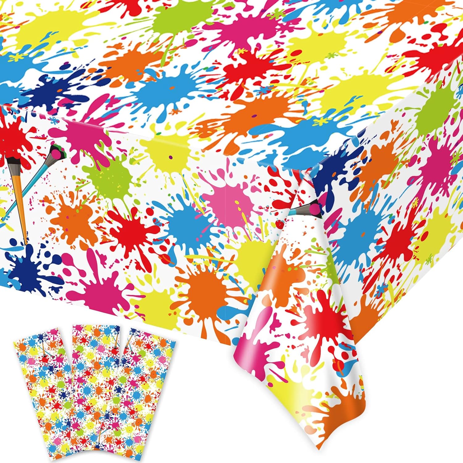 GISGFIM 3 Pcs Art Paint Tablecloths for Kids