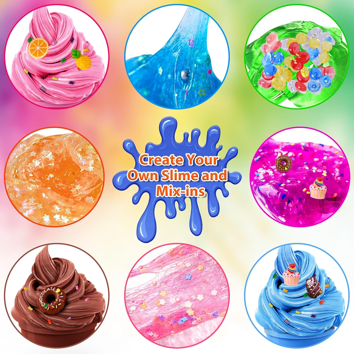 YOPINSAND 12 Cups DIY Slime Kit for Kids