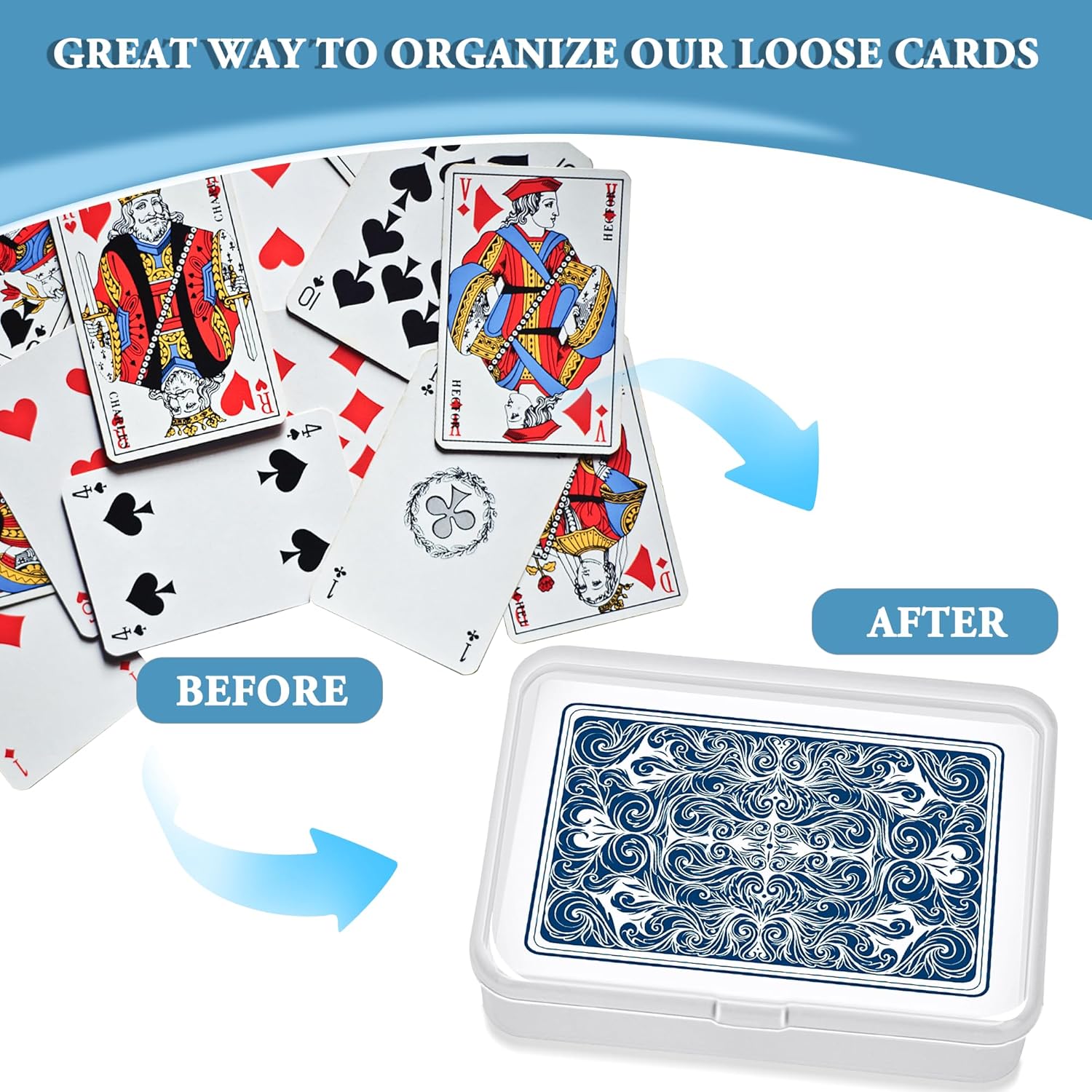 Kitoyz Clear Plastic Card Cases for 100 Cards 12 PCS