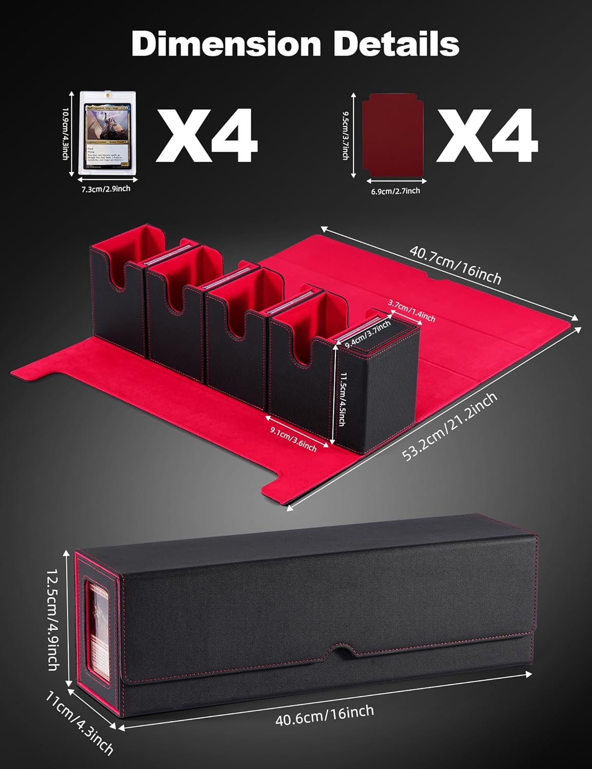 Banloga Magic Deck Box with Commander Display