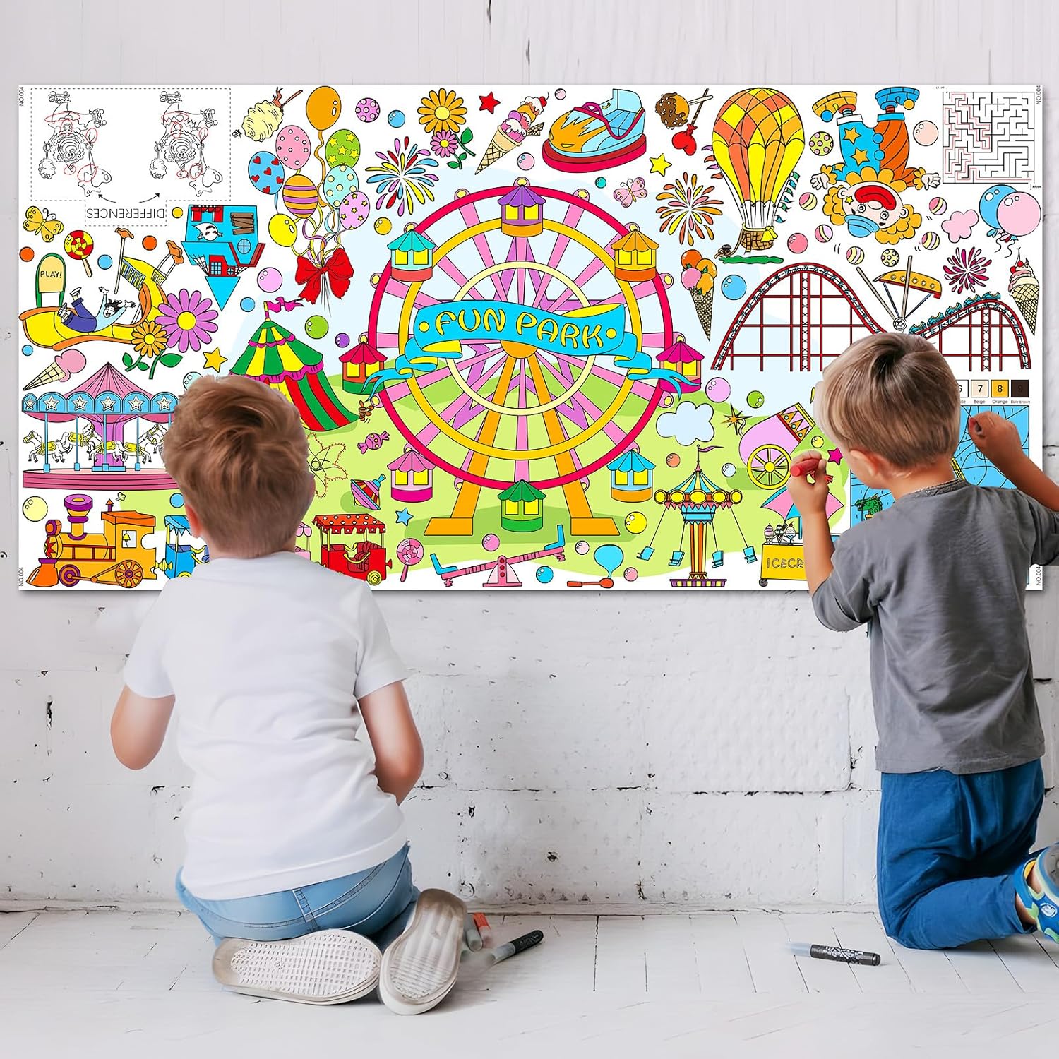Drunze Giant Poster for Kids Fun Park Decor