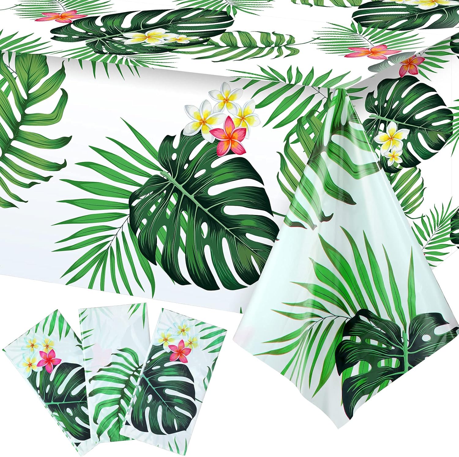 Tatuo 3 Pack Hawaiian Luau Party Tablecloths