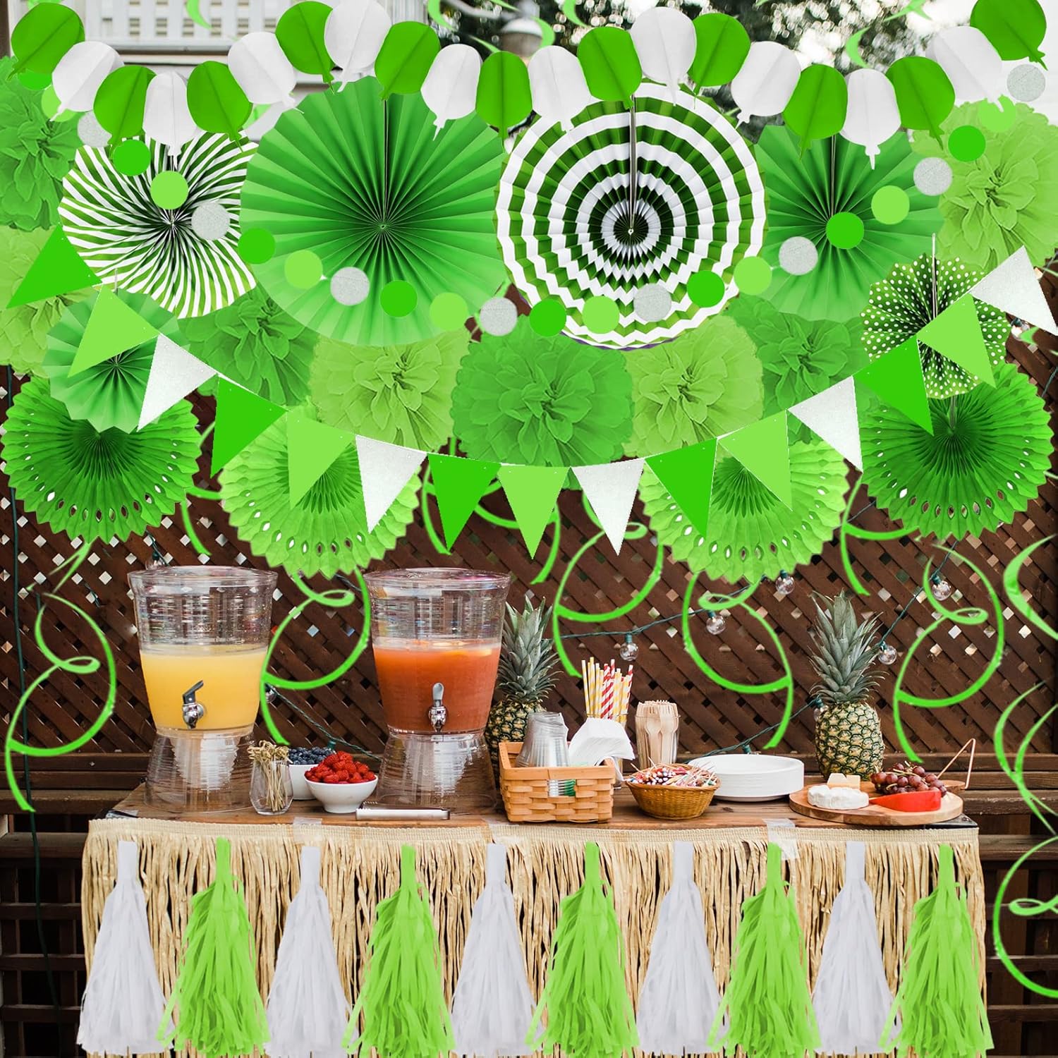 ZERODECO Green and Light Green Party Decorations