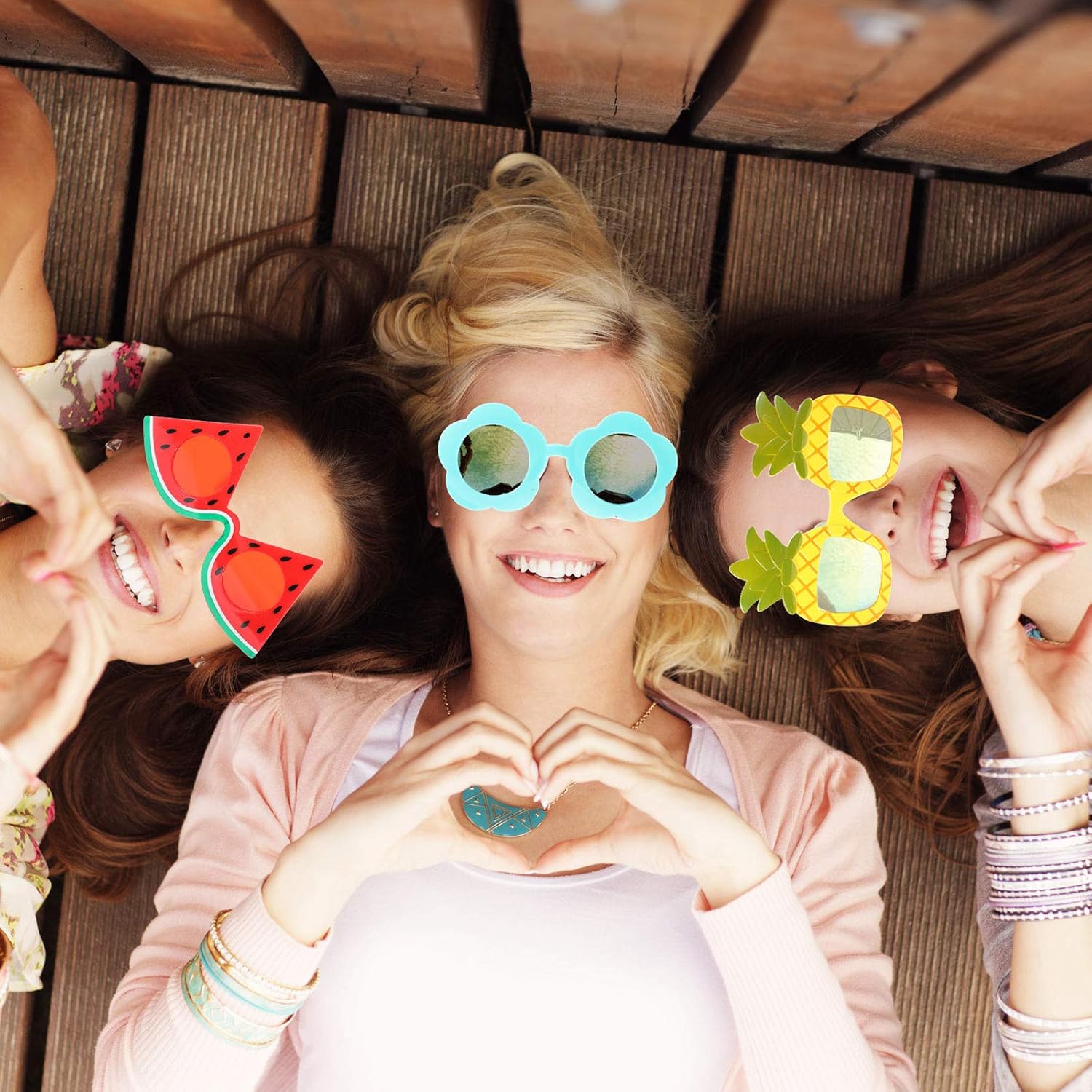 8 Pairs Luau Party Sunglasses for Beach Theme Events