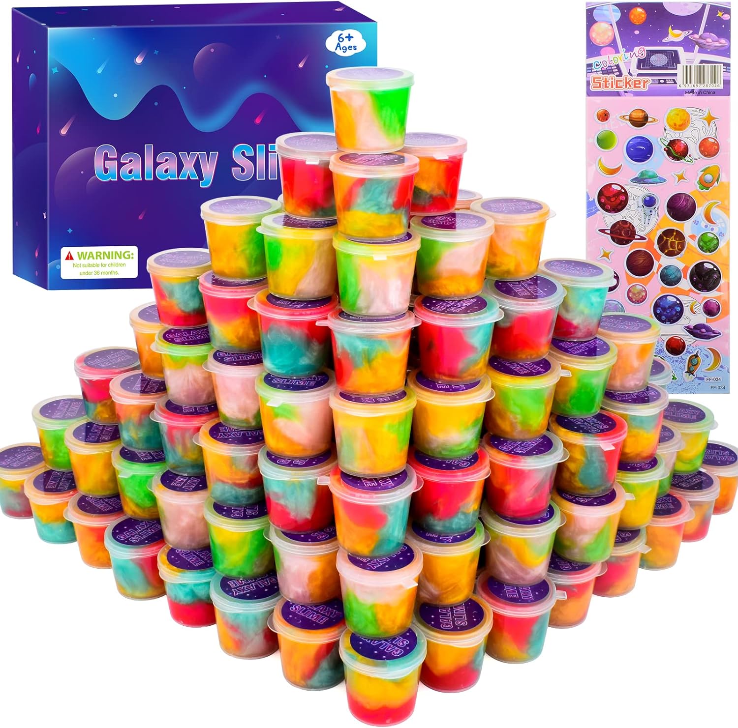 Galaxy Slime Kit 68 Pack for Kids