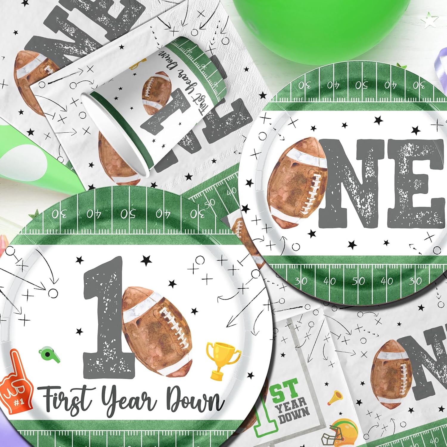 142Pcs Football Birthday Party Decorations Set