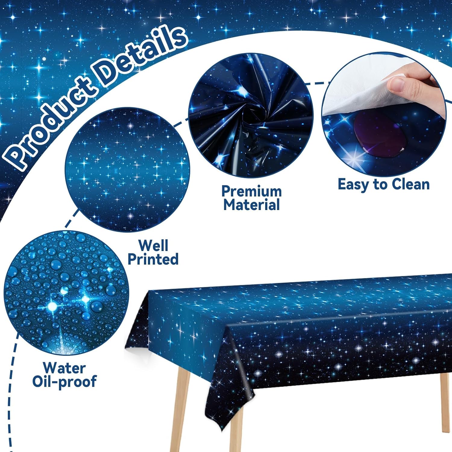 Space Galaxy Party Tablecloth Roll 1200x52