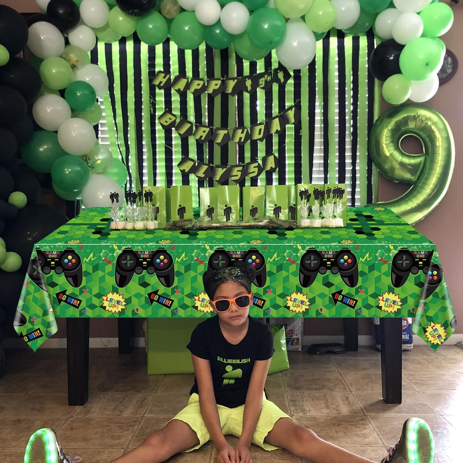 4 Pcs Video Game Party Tablecloths 51x86
