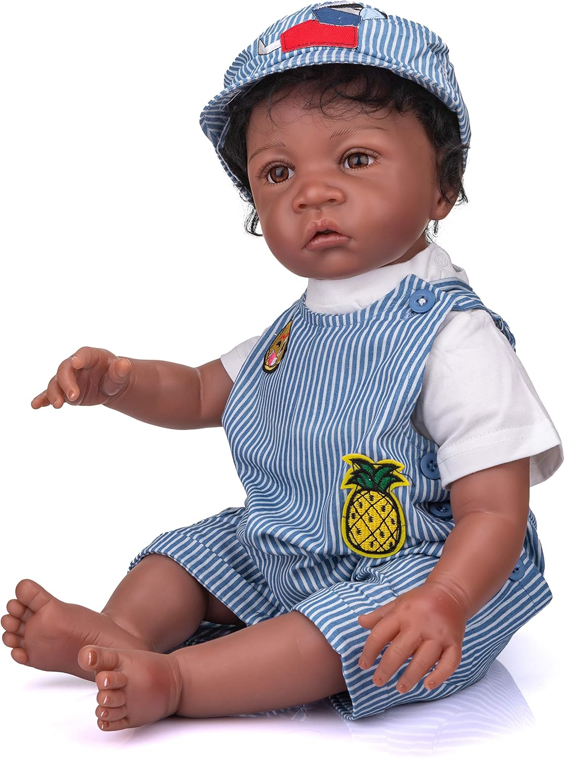 Angelbaby 24 Inch Black Reborn Toddler Boy Doll