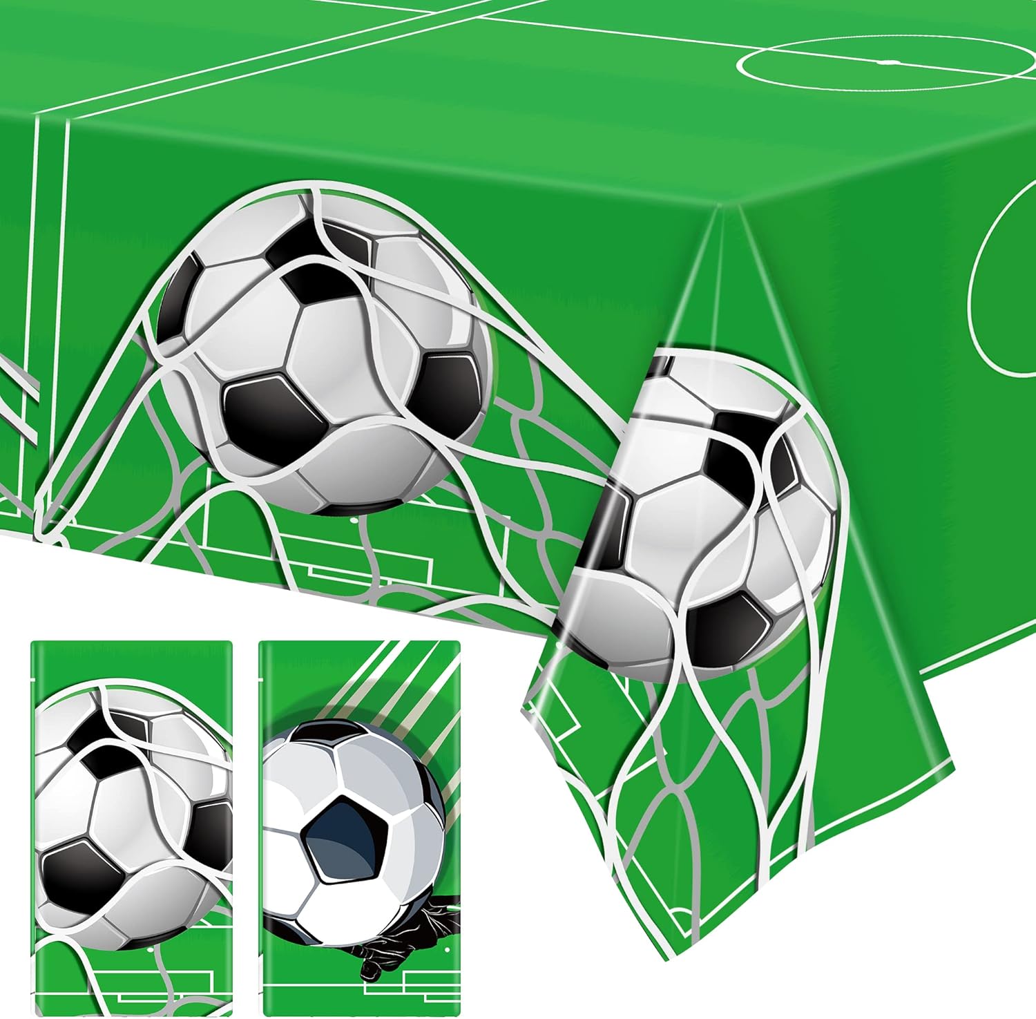 Durony 2 Pack Soccer Table Covers for Party Supplies
