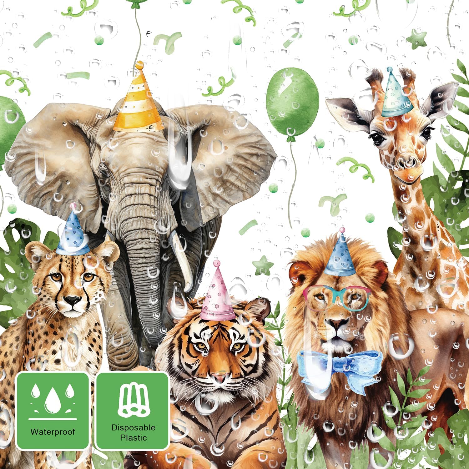 Mpanwen Safari Animal Tablecloth - 3 Pack 54 x 108 Inches