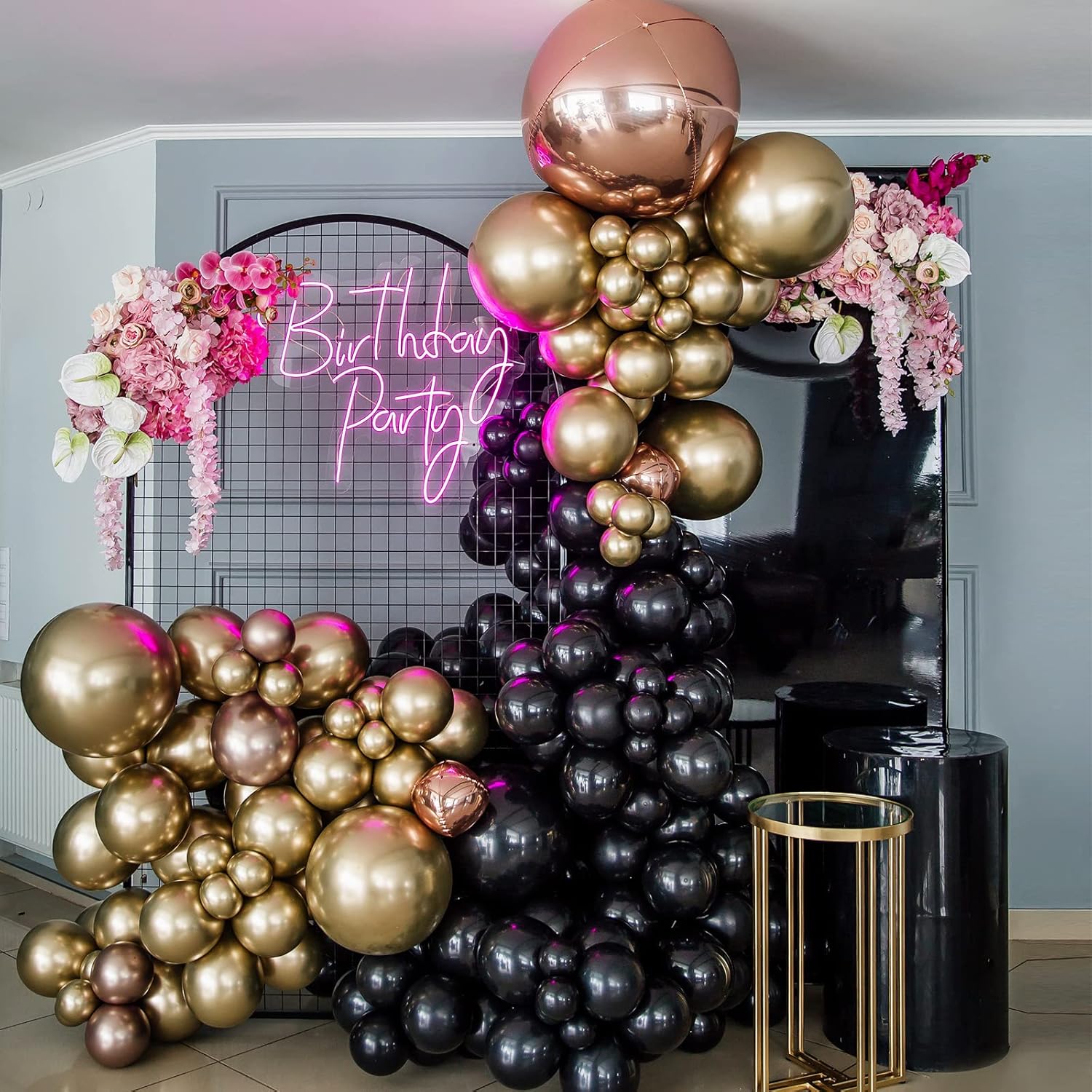 Rubfac Black Balloons Party Decor Kit 129pcs
