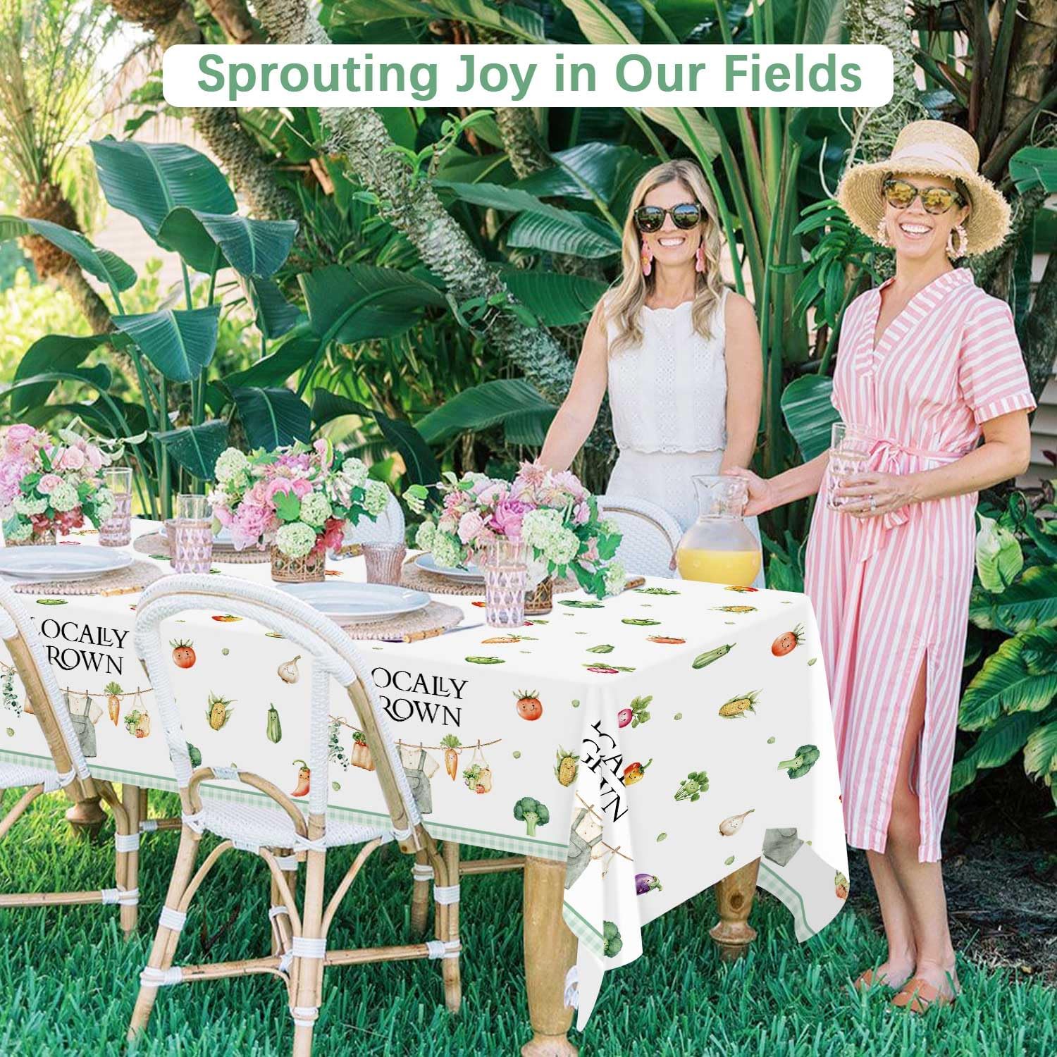 3Pcs Locally Grown Baby Shower Tablecloth Set