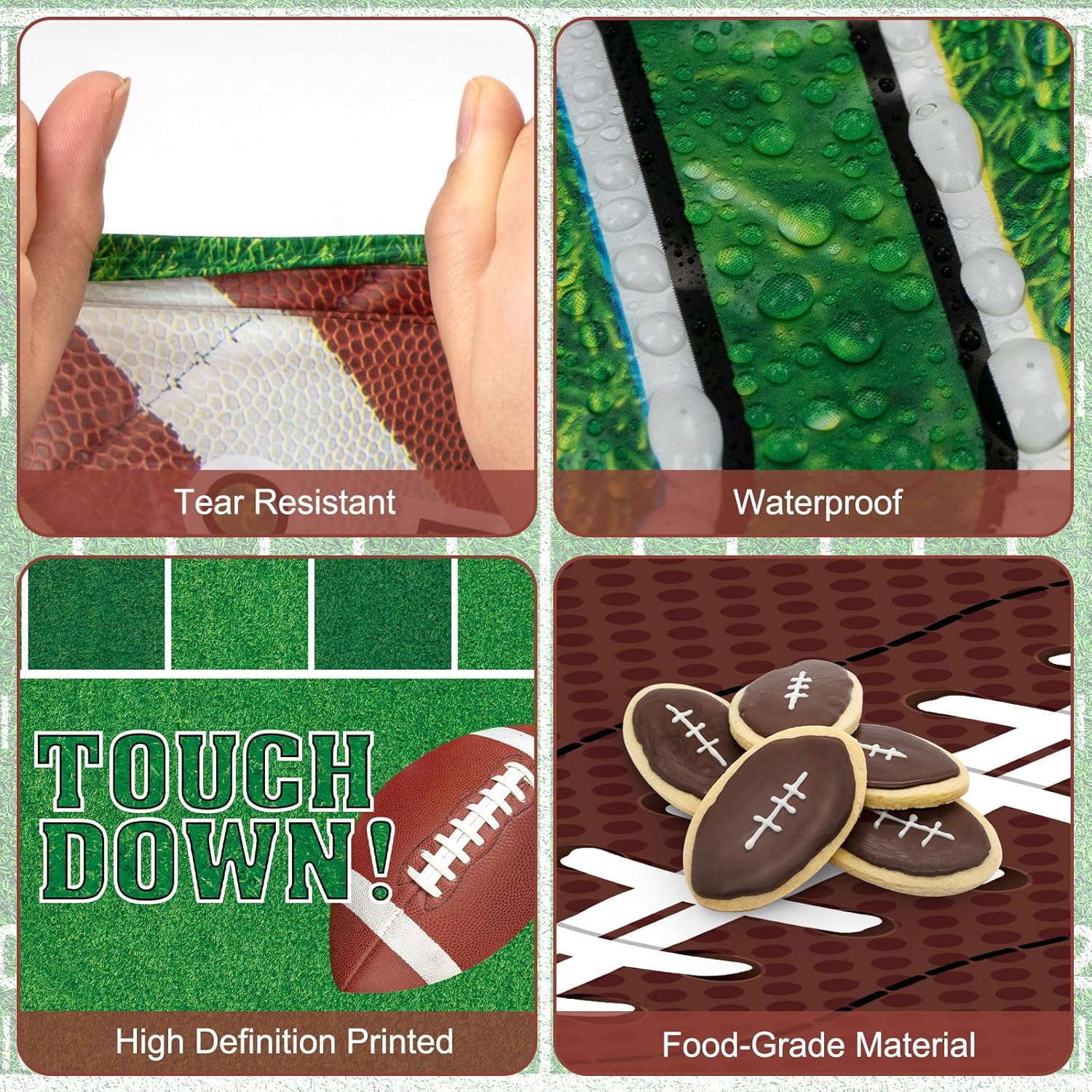 Football Party Decorations 2 Pack Tablecloth