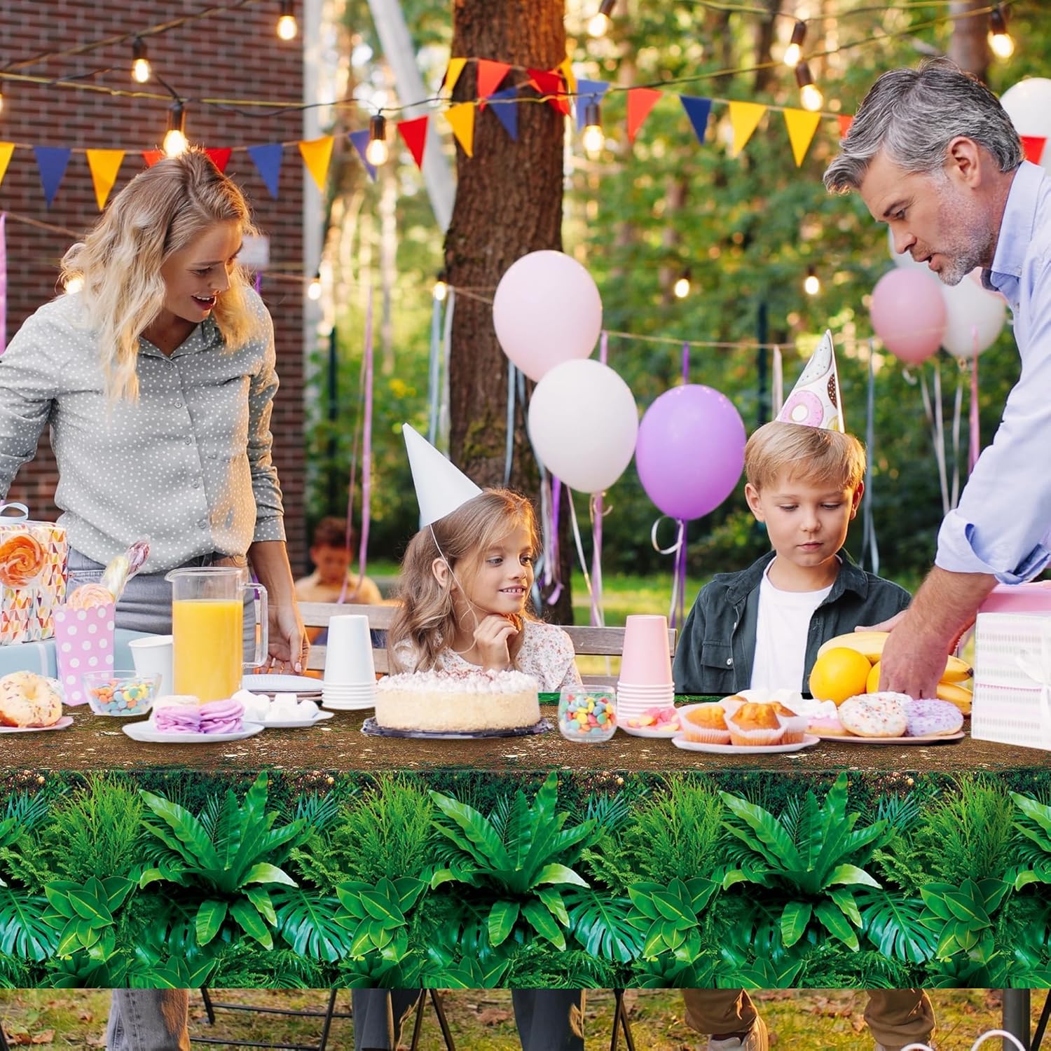 Kochorie 100 Ft x 54 Inch Jungle Tablecloth Roll with Cutter Box