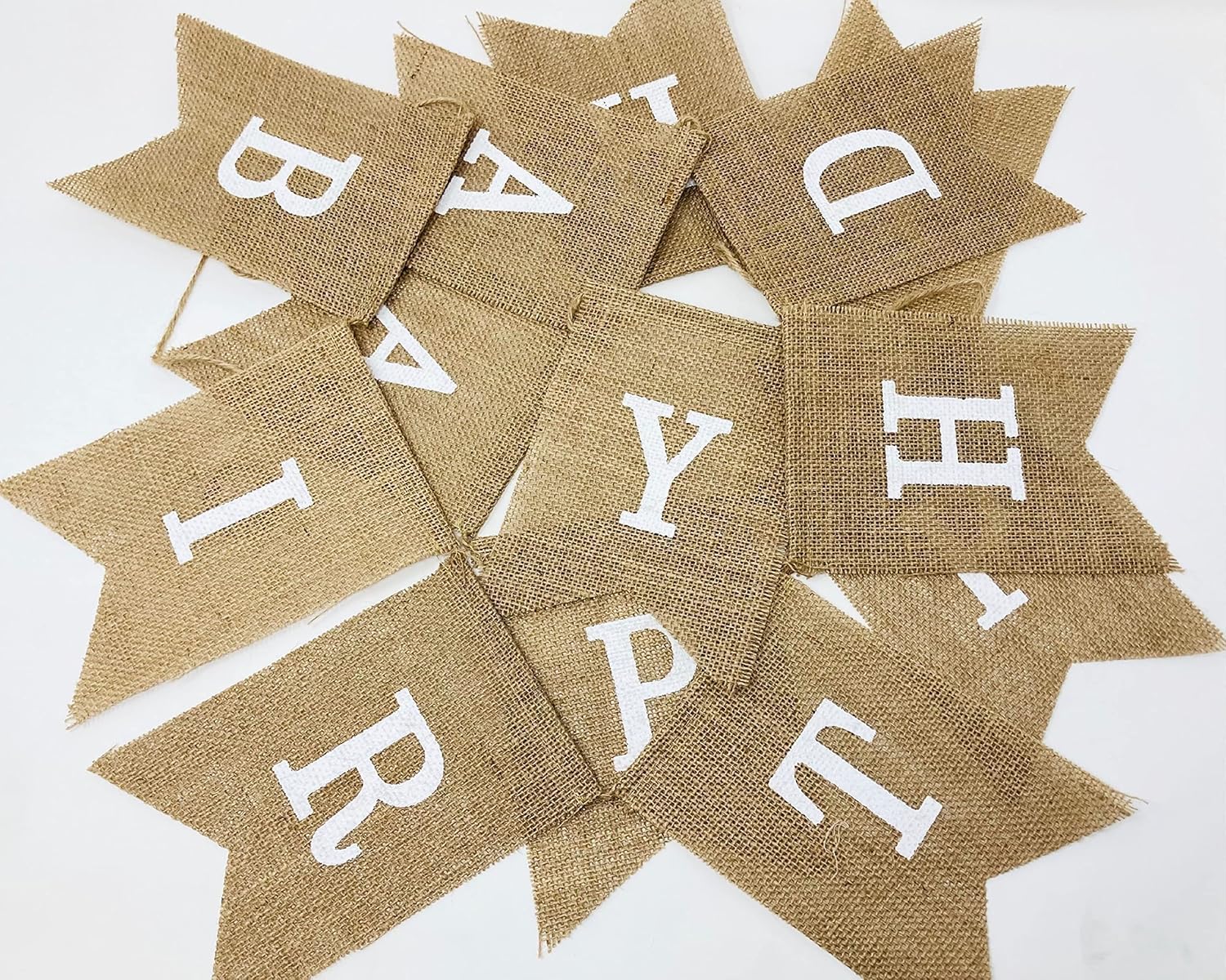 Burlap Happy Birthday Banner for Farmhouse Party Decorations
