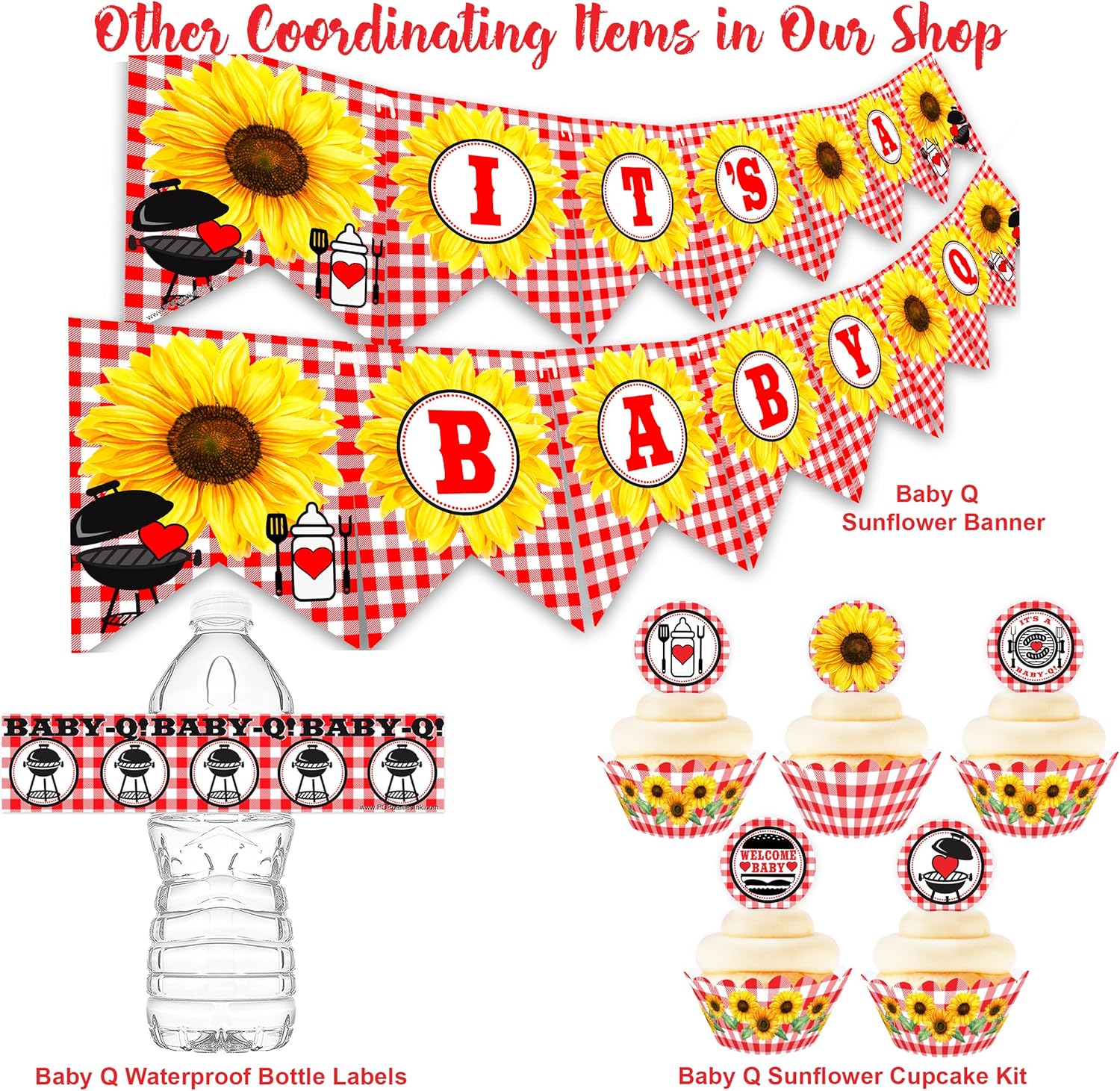 I Do BBQ Banner with Heart and BBQ Decor