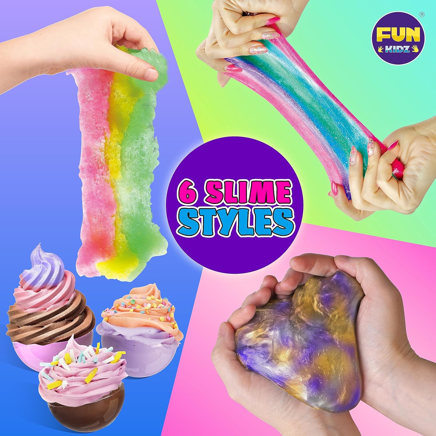 FunKidz 25 Variety Slime Balls for Kids Party Favors