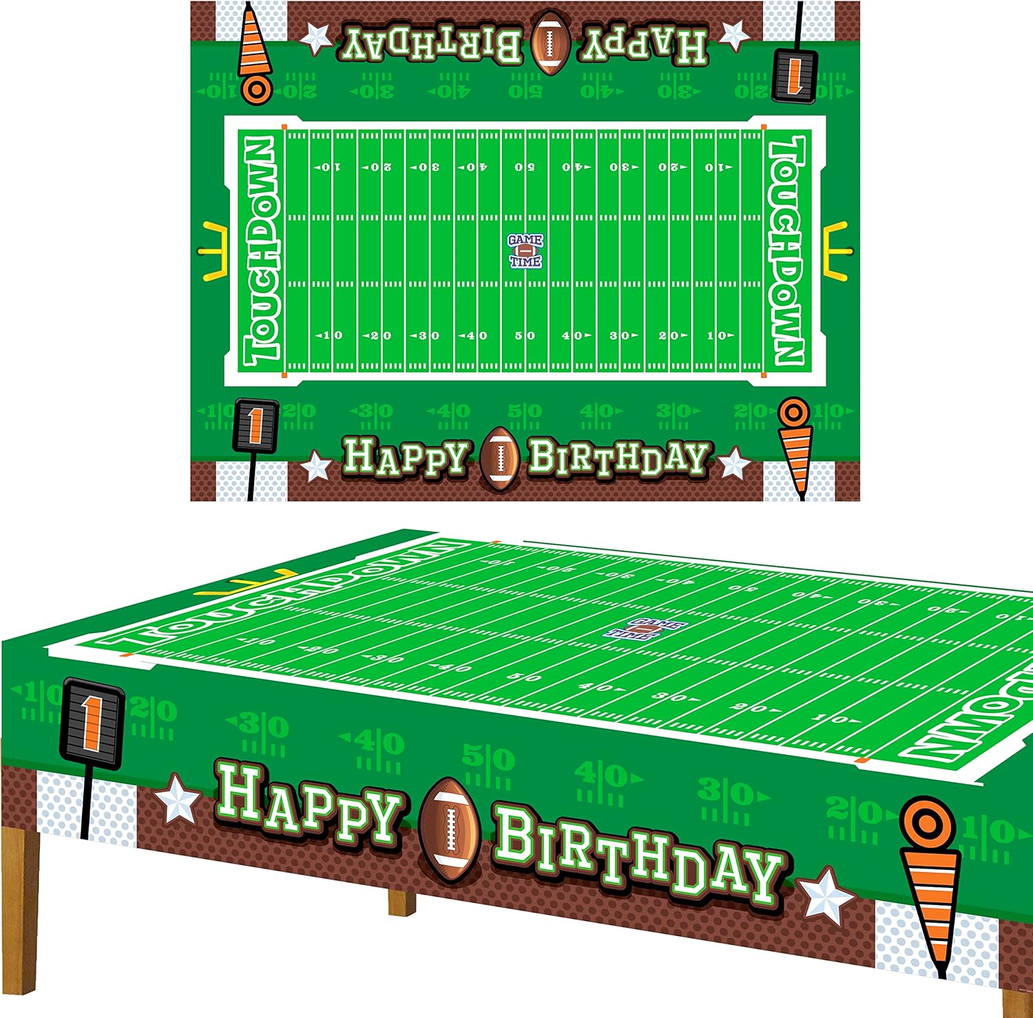 Treasures Gifted Football Birthday Tablecloth - Pack of 2