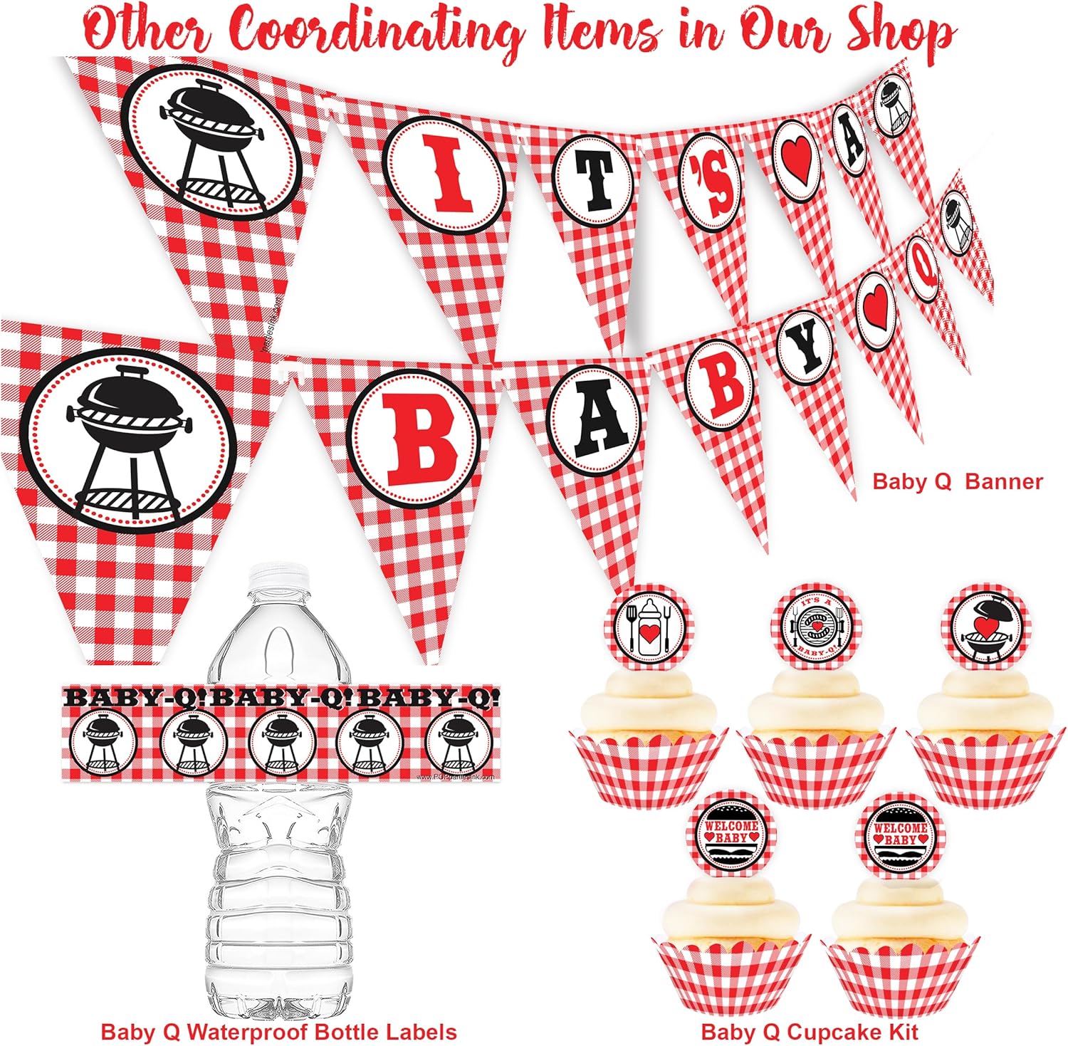 I Do BBQ Banner with Heart and BBQ Decor