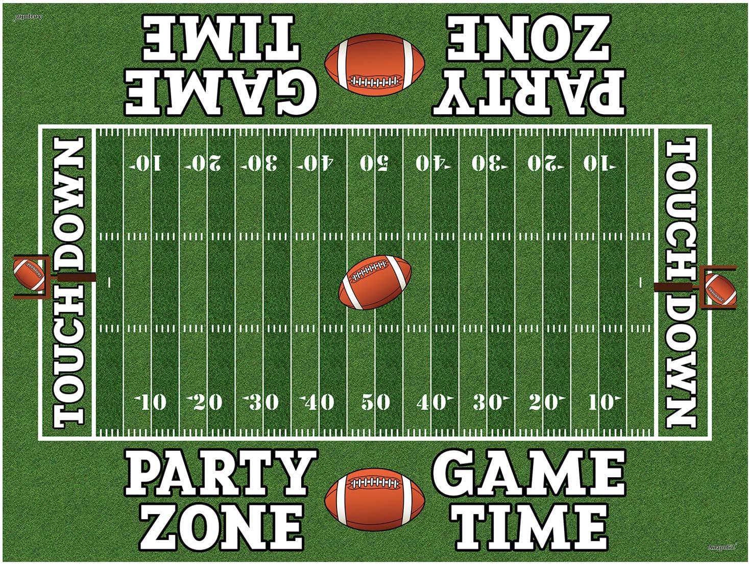 AnapoliZ Football Tablecloth 3 Pcs Party Pack