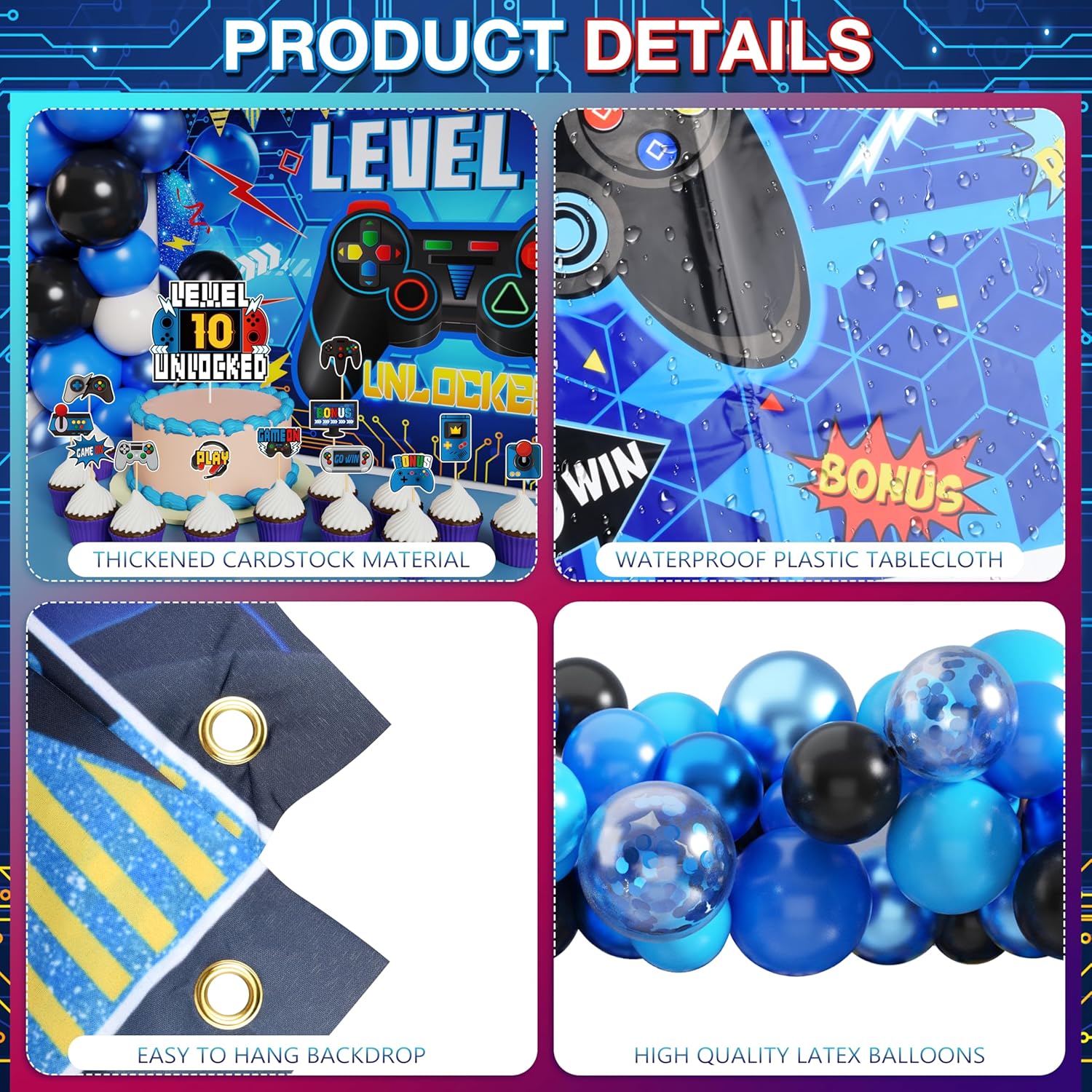 Level 10 Video Game Birthday Decorations for Boys
