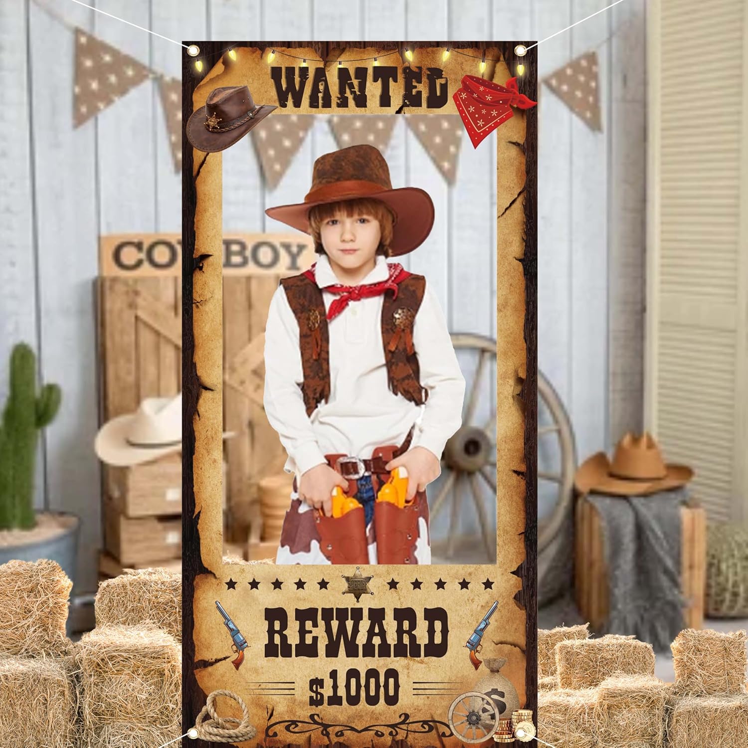 Jenlion Wild West Cowboy Birthday Party Decor Kit