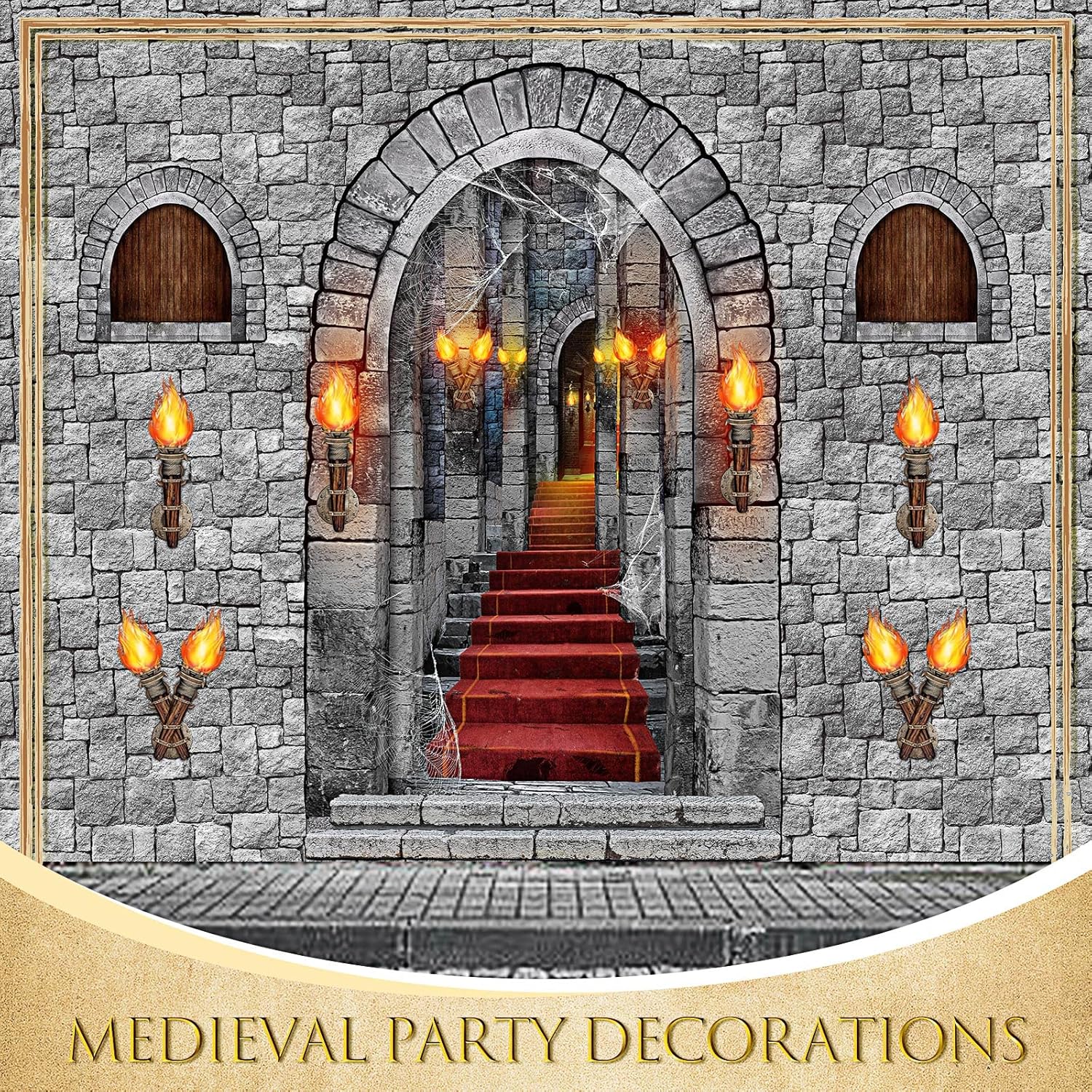 Tallew Medieval Party Decor Pack 13pcs Castle Theme