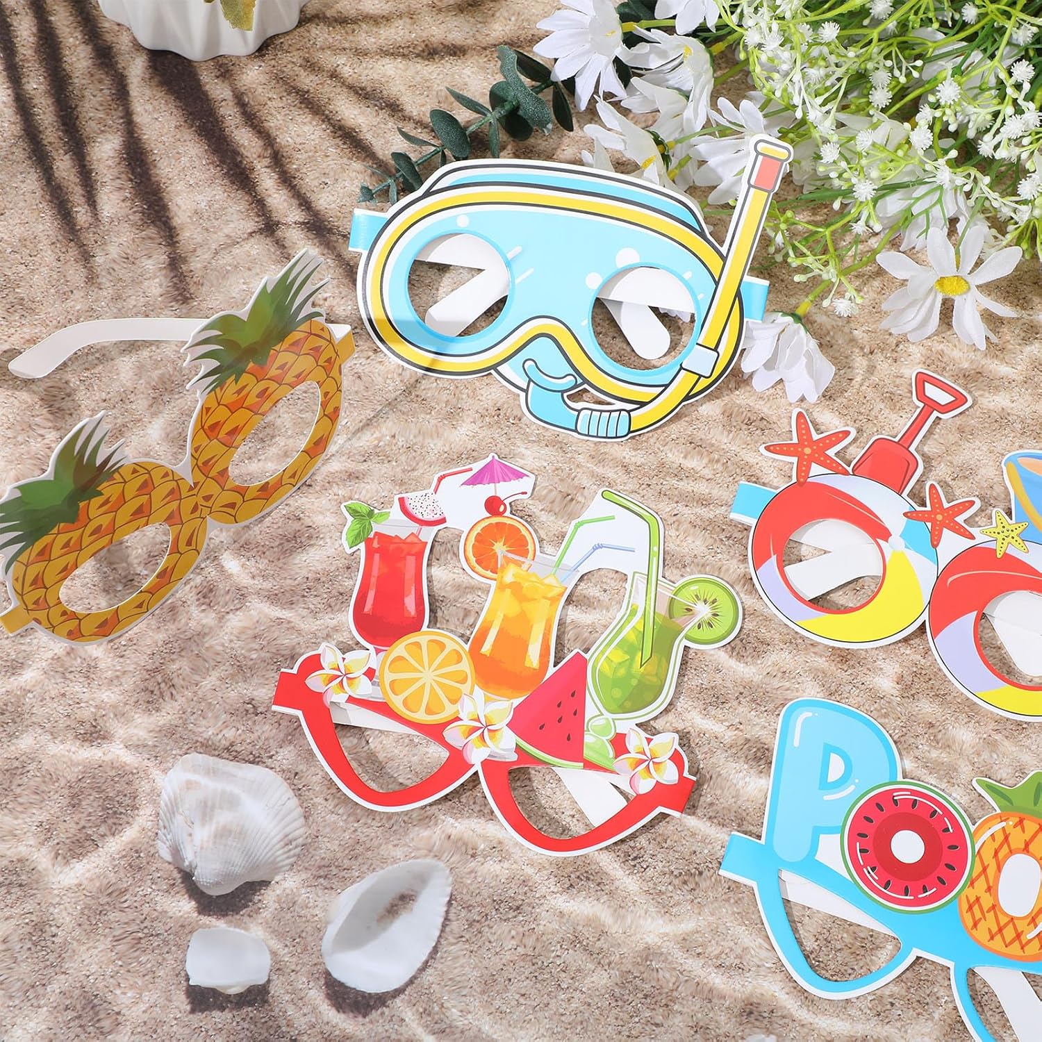 24 Pcs Pool Party Funny Sunglasses for Party Favors