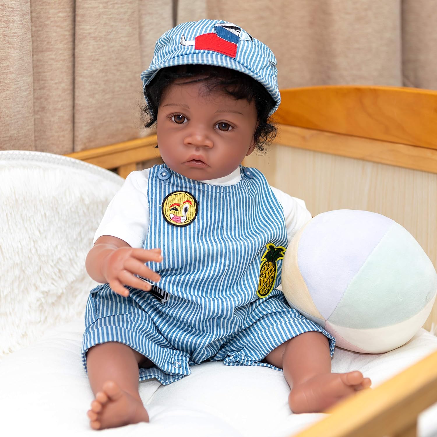 Angelbaby 24 Inch Black Reborn Toddler Boy Doll