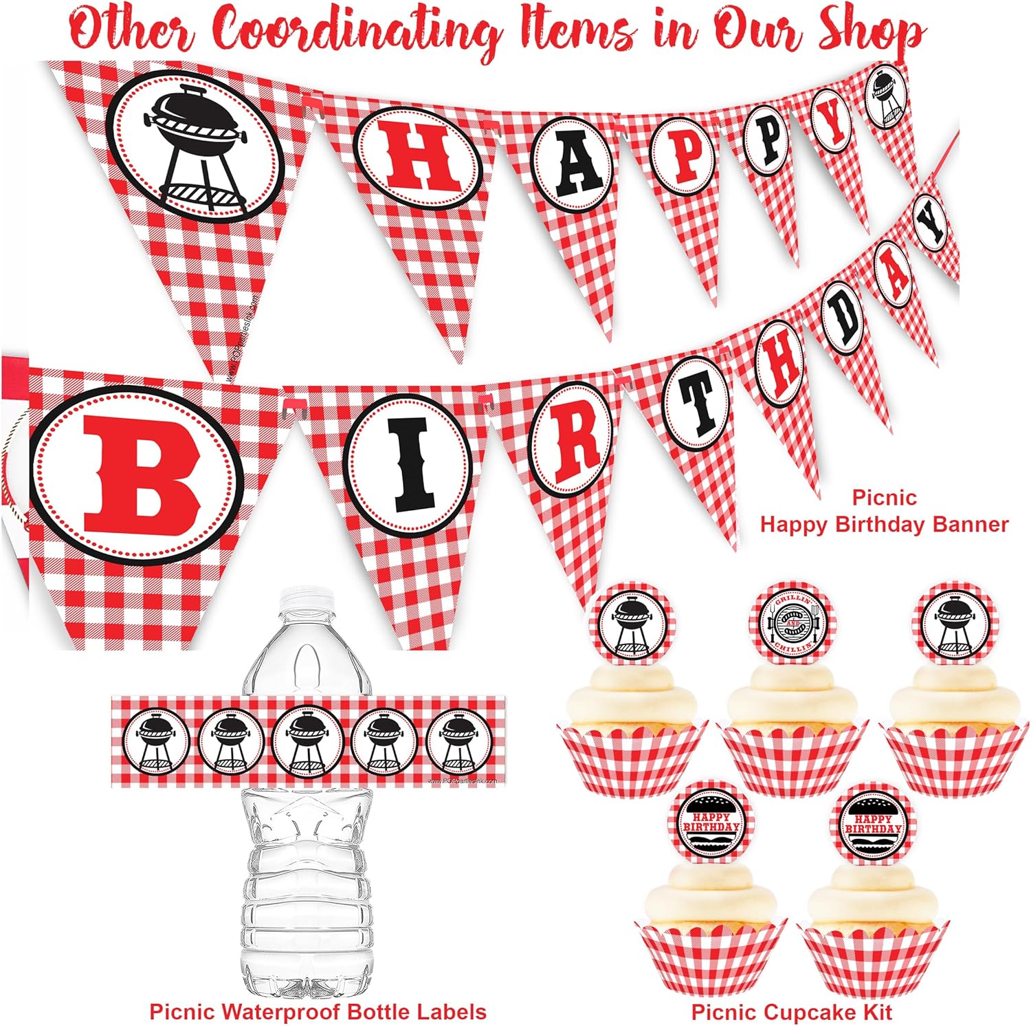I Do BBQ Banner with Heart and BBQ Decor