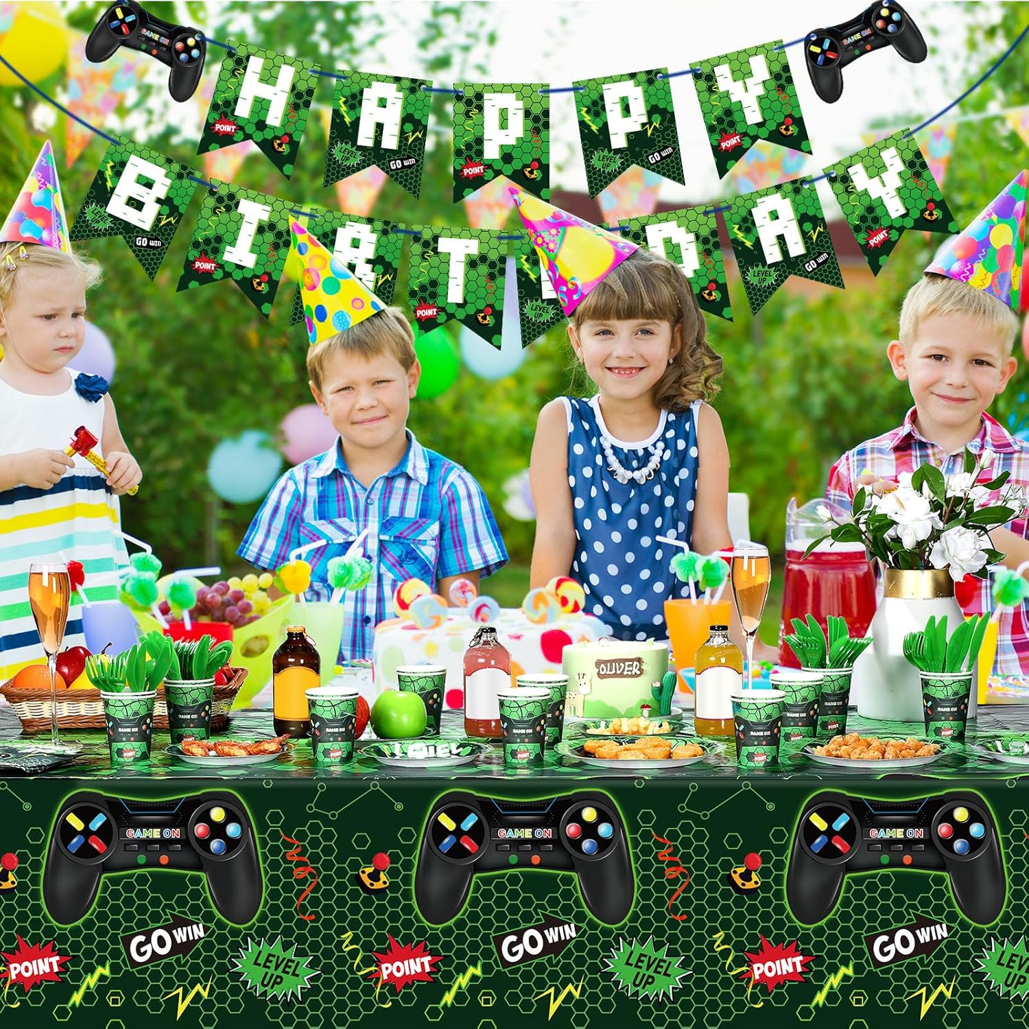 Tiamon 172 Pcs Video Game Party Decoration Set