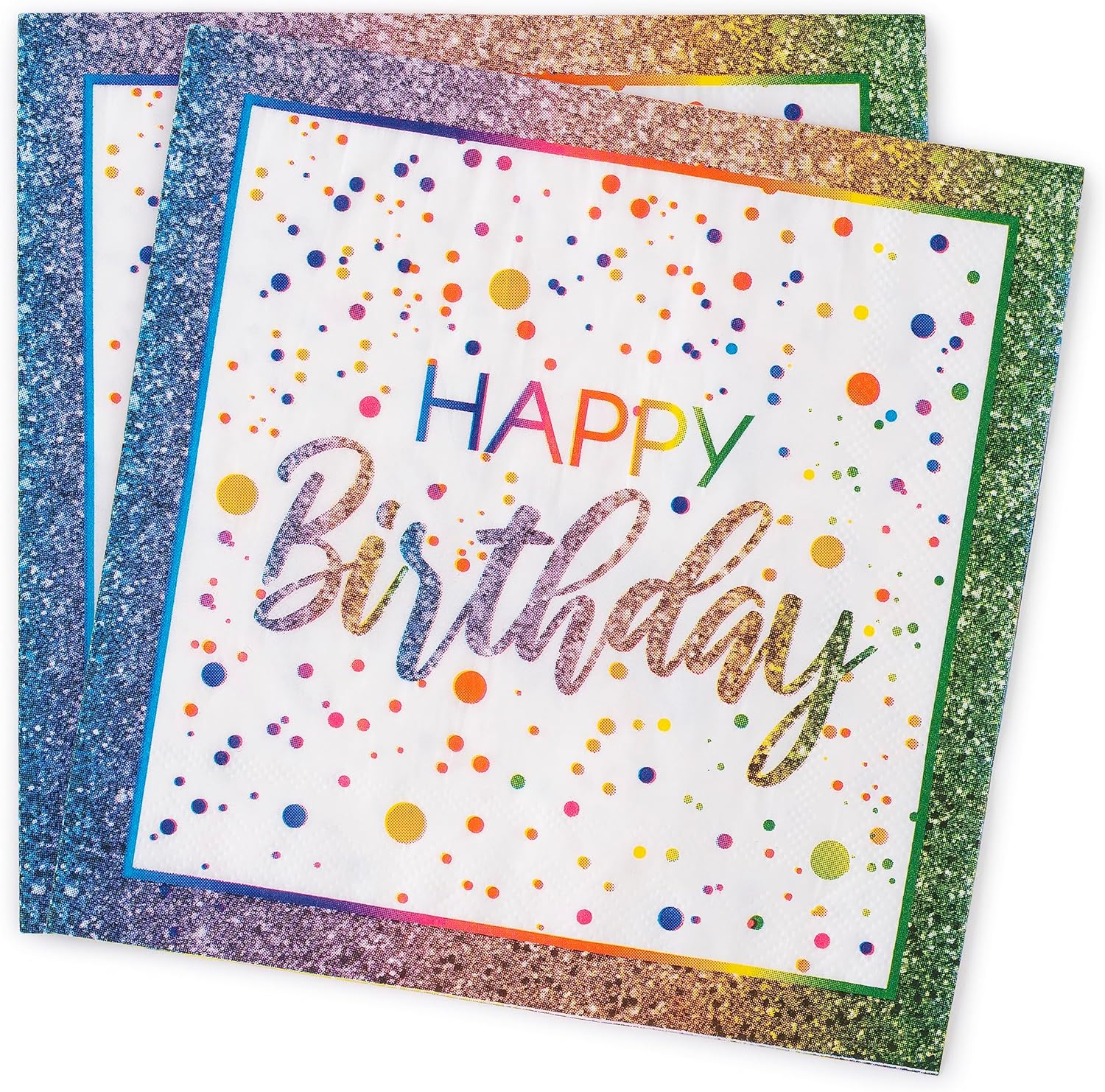 Royal Bluebonnet Rainbow Birthday Plates Set of 24